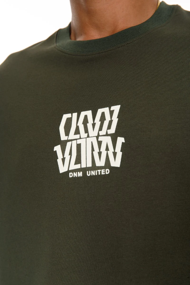 تيشيرت DNM UNITED أخضر داكن - مقاس كبير - Image 2
