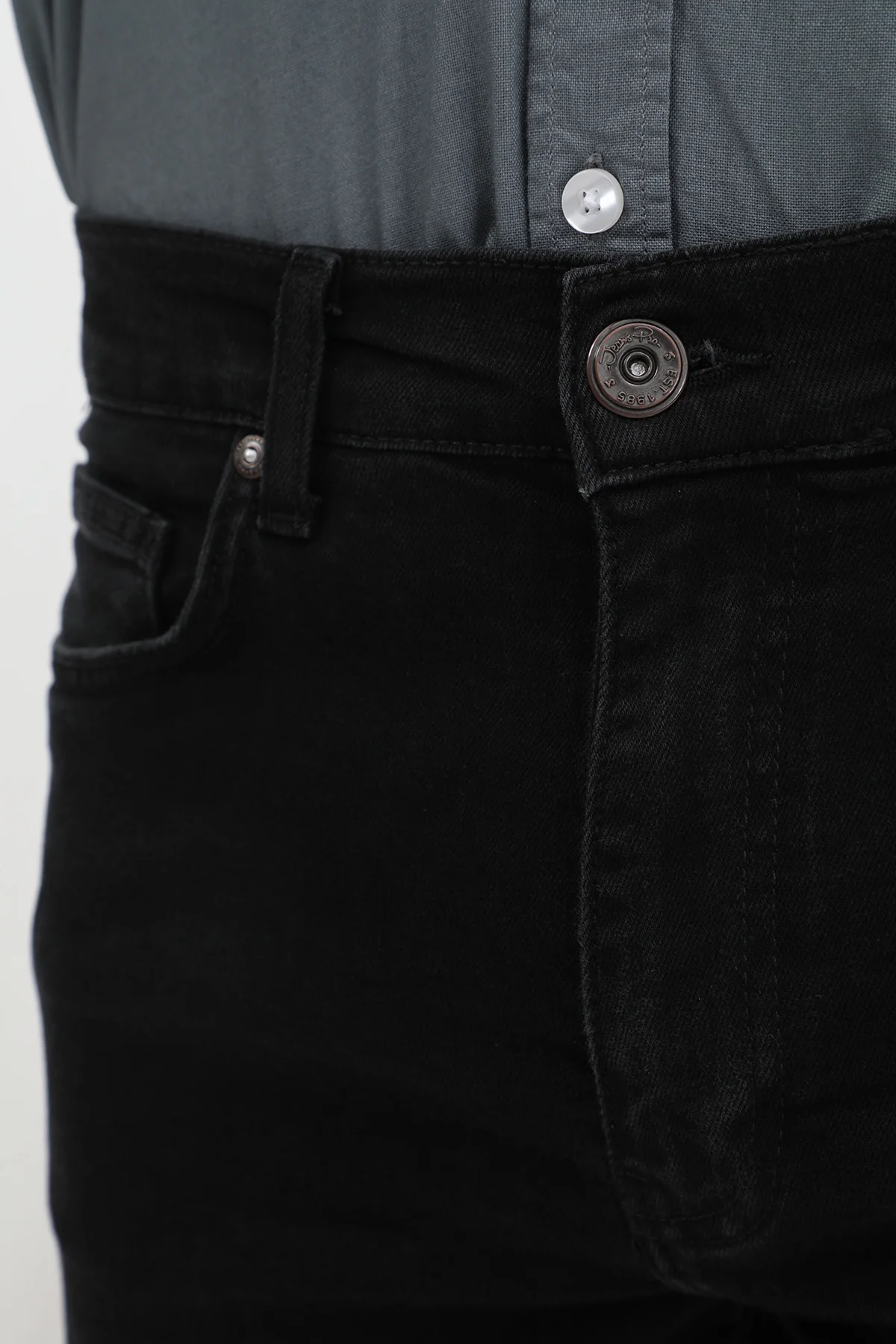 جينز Boyfriend Slim Fit من JEANSPRO - لون أسود كاربوني - Image 6