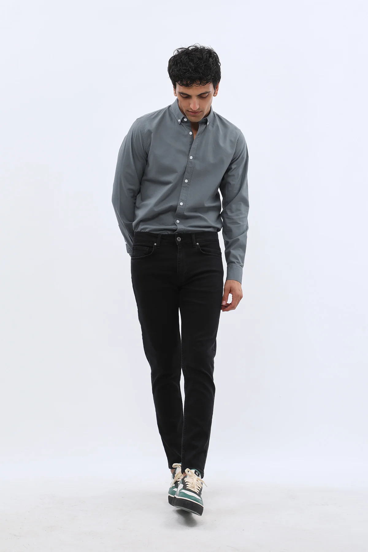 جينز Boyfriend Slim Fit من JEANSPRO - لون أسود كاربوني - Image 8