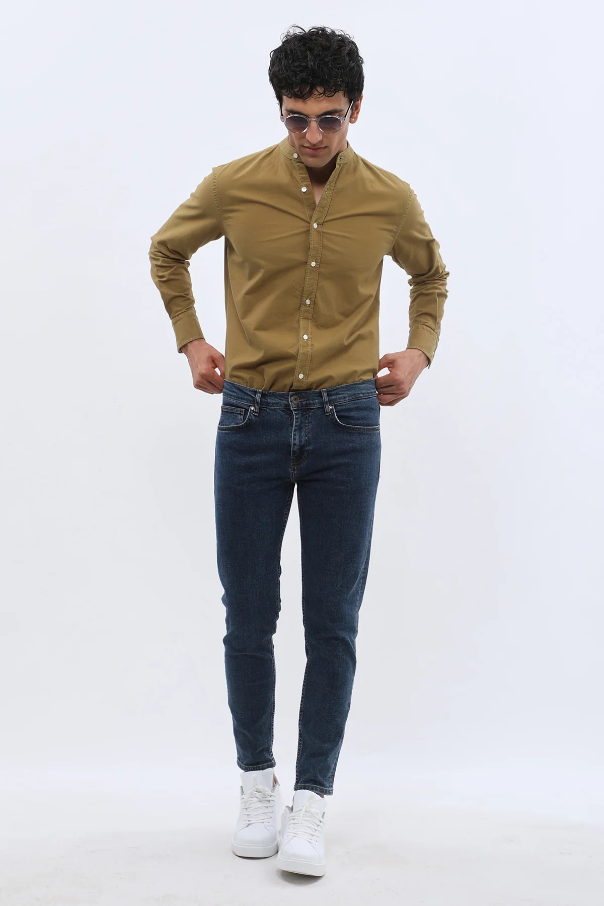 جينز Boyfriend Slim Fit من JEANSPRO - لون كحلي كلاسيكي - Image 5