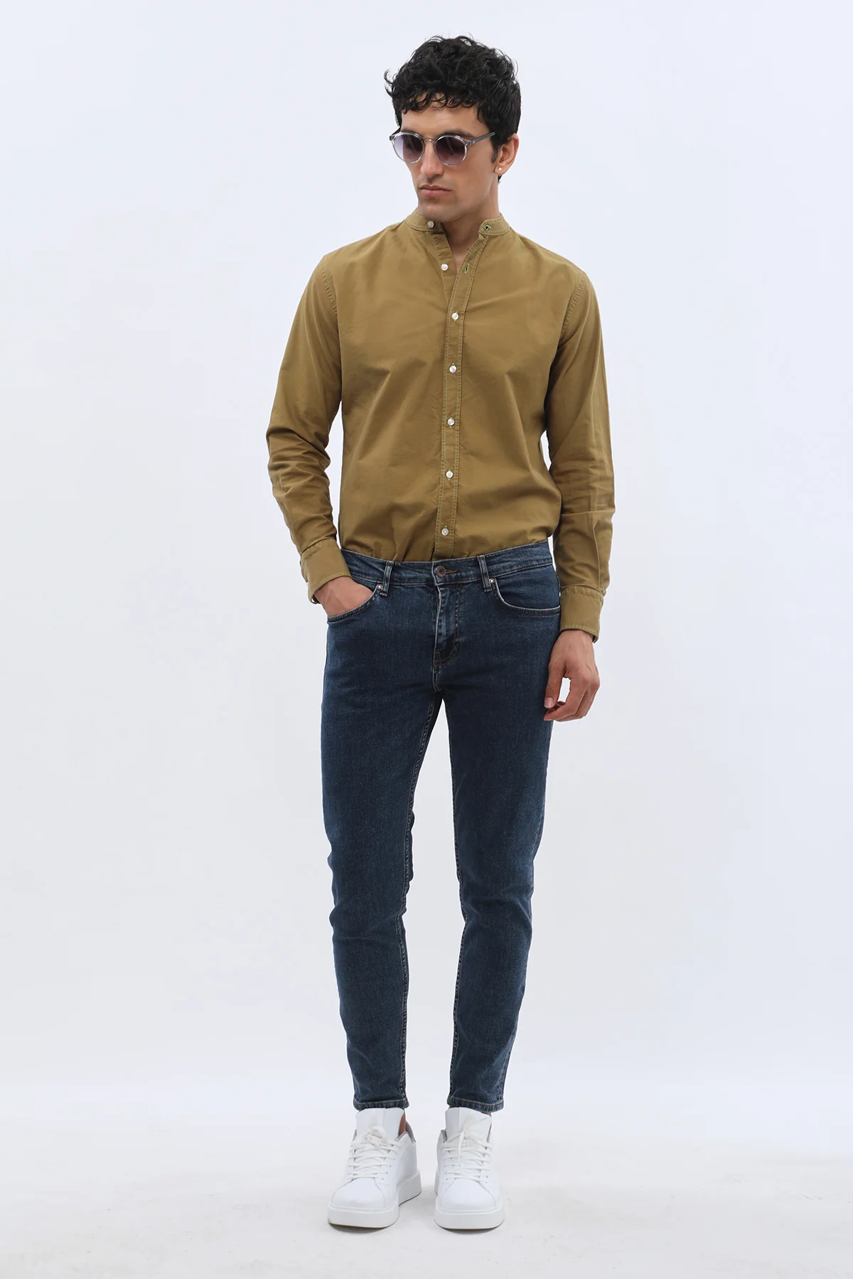 جينز Boyfriend Slim Fit من JEANSPRO - لون كحلي كلاسيكي - Image 7
