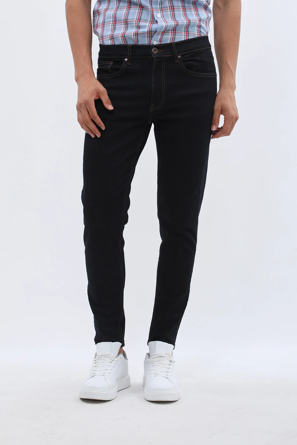 جينز Boyfriend Slim Fit من JEANSPRO - لون كحلي داكن - Image 3