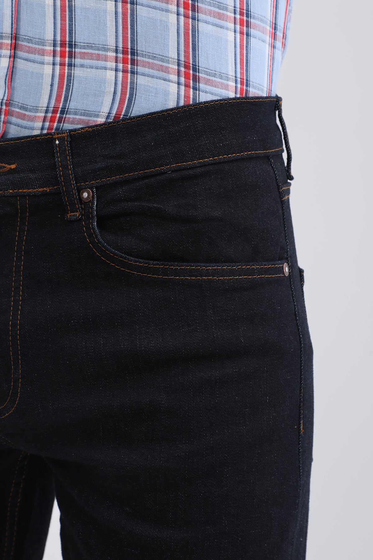 جينز Boyfriend Slim Fit من JEANSPRO - لون كحلي داكن - Image 5