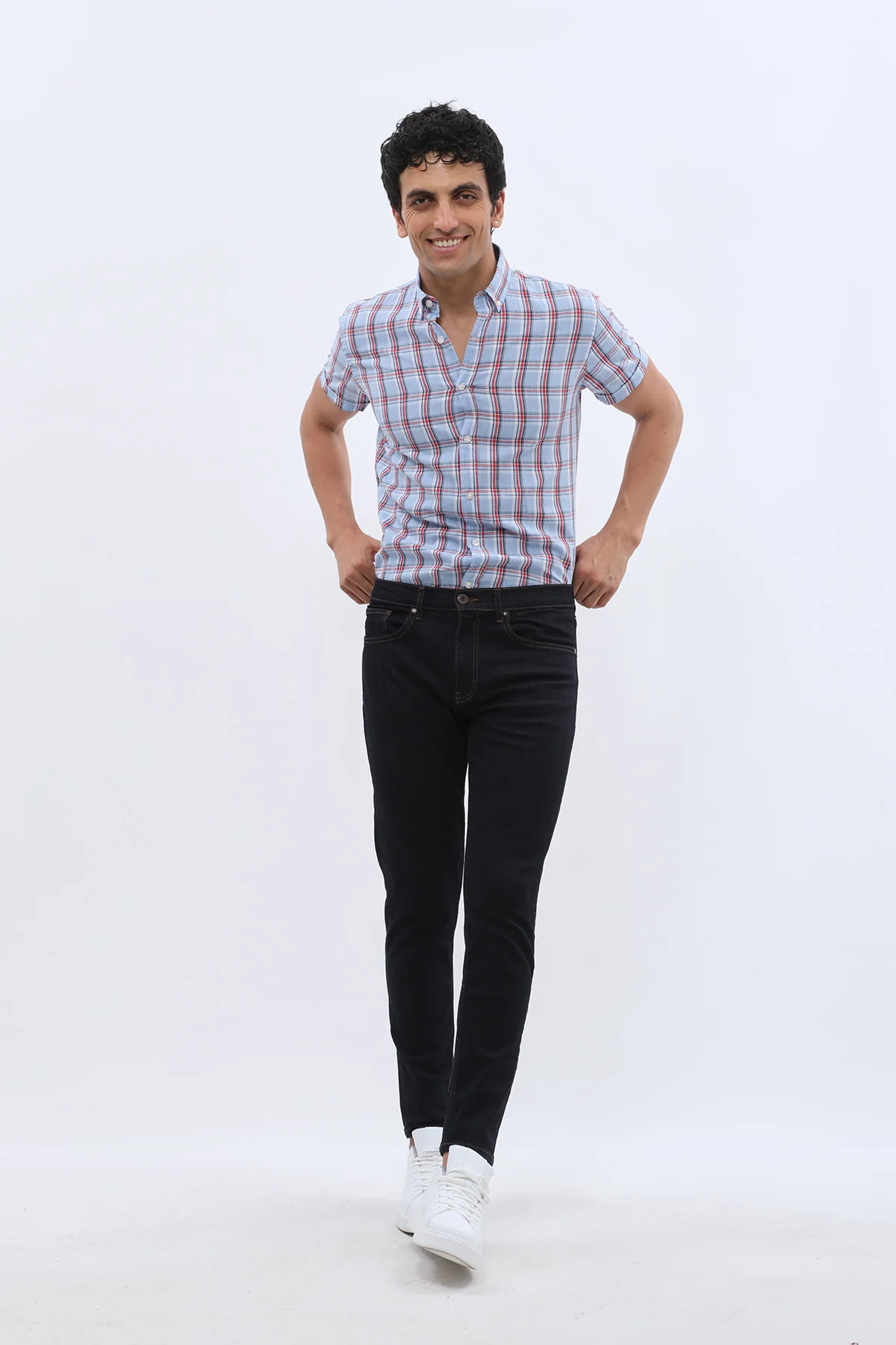 جينز Boyfriend Slim Fit من JEANSPRO - لون كحلي داكن - Image 7