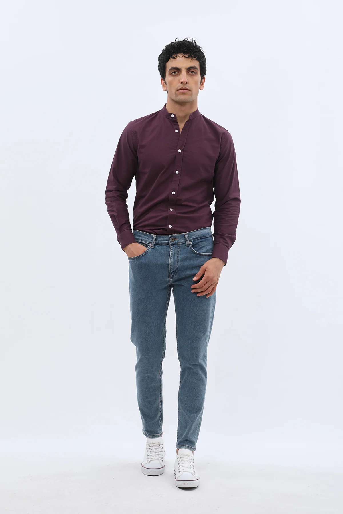 جينز Boyfriend Slim Fit من JEANSPRO - لون أزرق باهت - Image 2