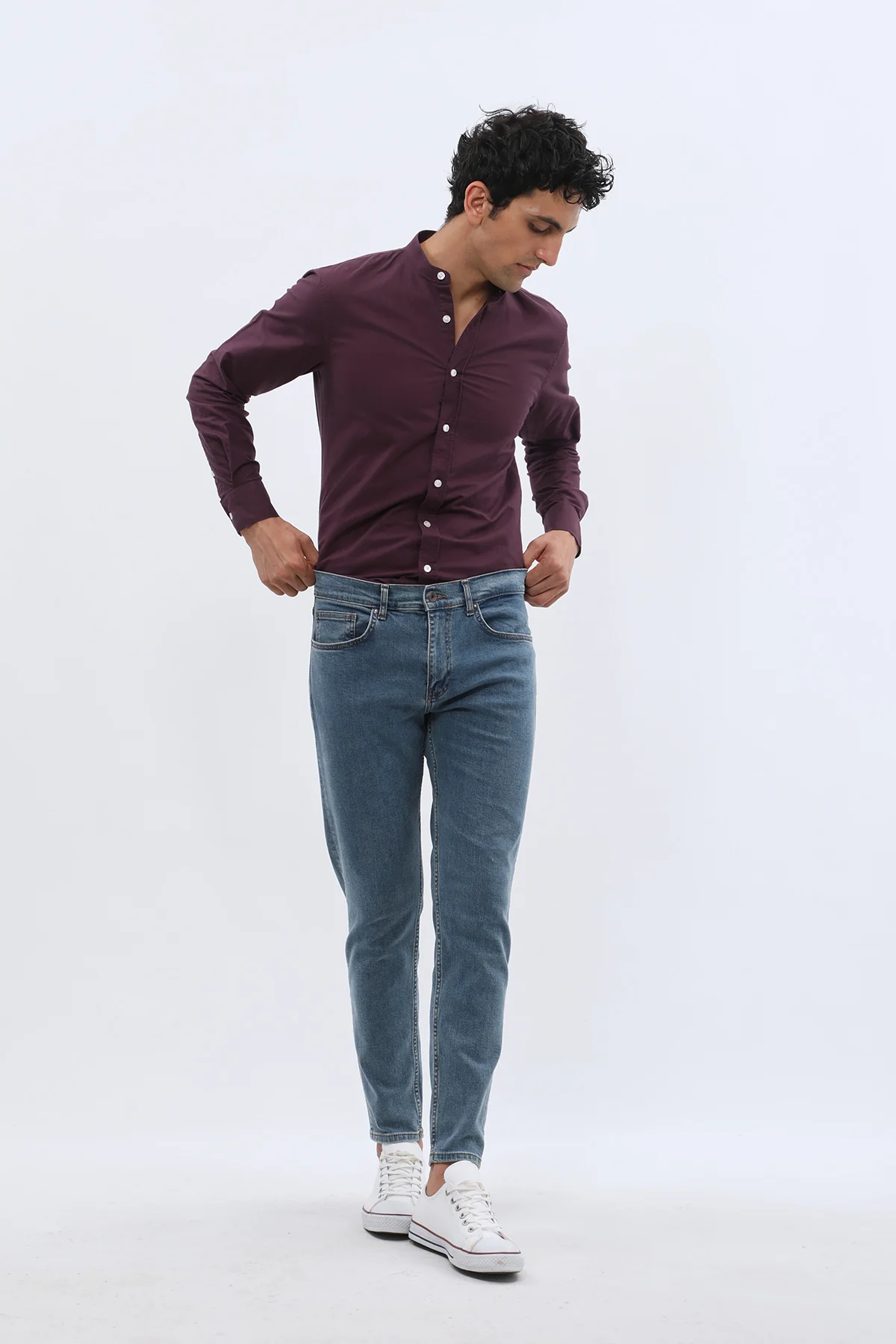 جينز Boyfriend Slim Fit من JEANSPRO - لون أزرق باهت - Image 7