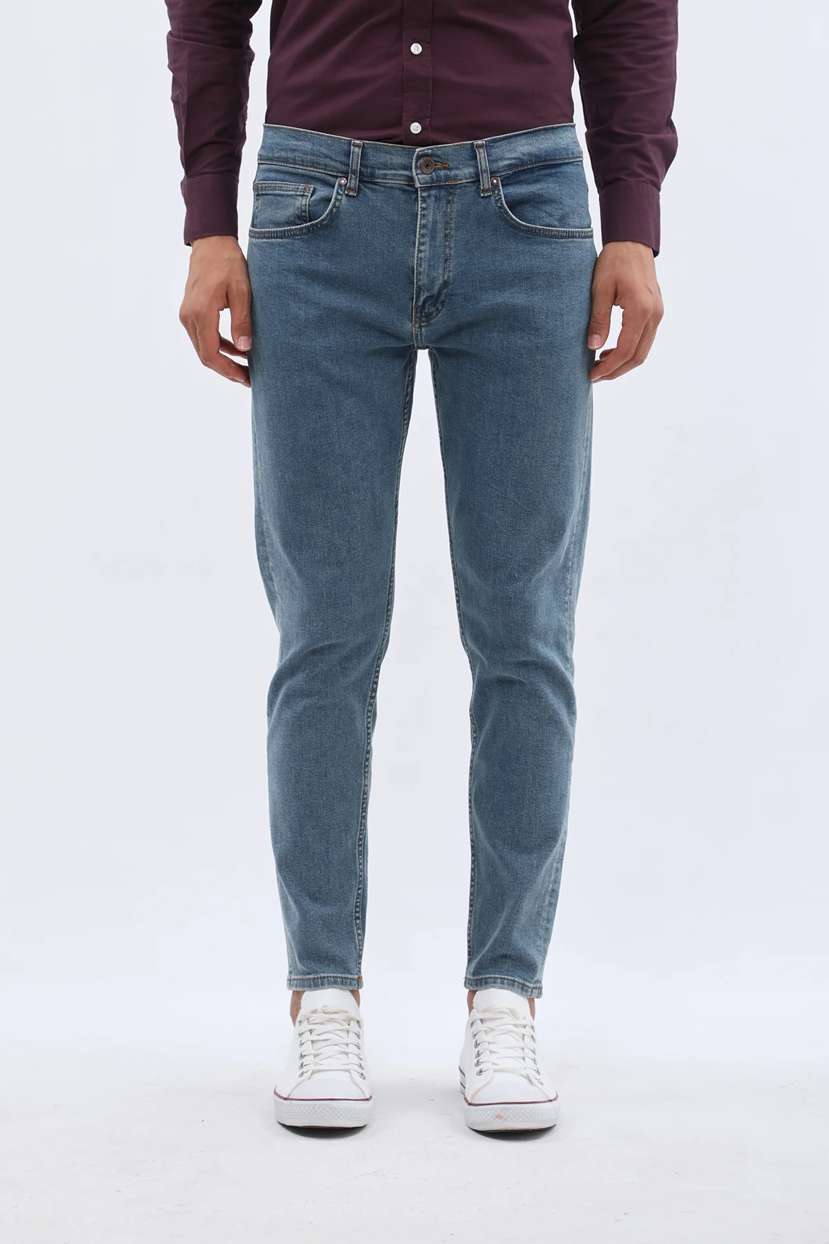 جينز Boyfriend Slim Fit من JEANSPRO - لون أزرق باهت - Image 8