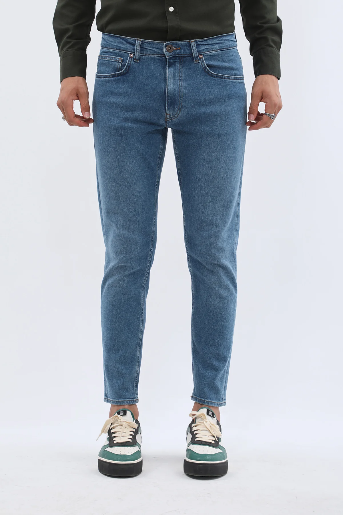 جينز Boyfriend Slim Fit من JEANSPRO - لون أزرق ناعم - Image 3