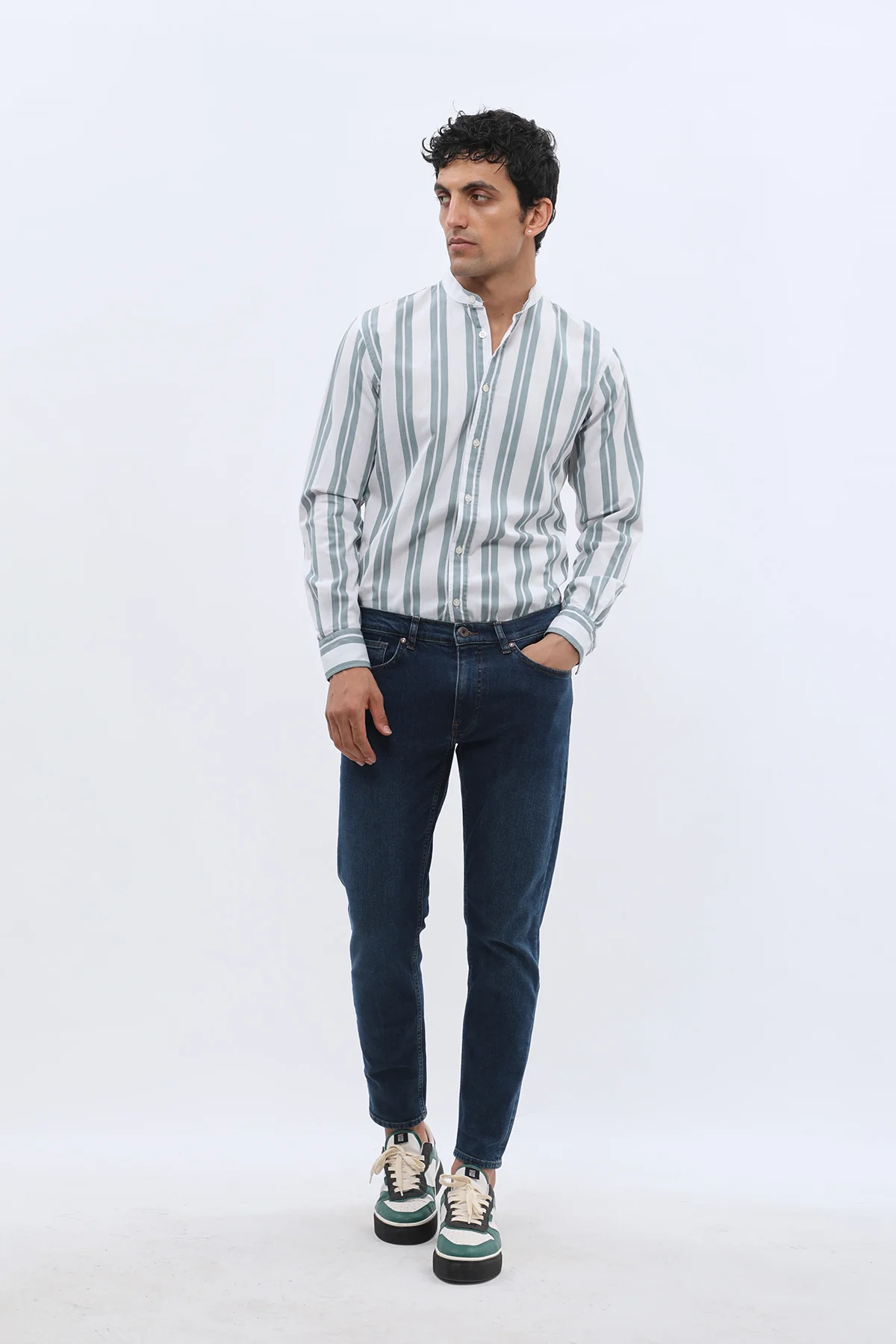جينز Boyfriend Slim Fit من JEANSPRO - لون أزرق داكن - Image 7