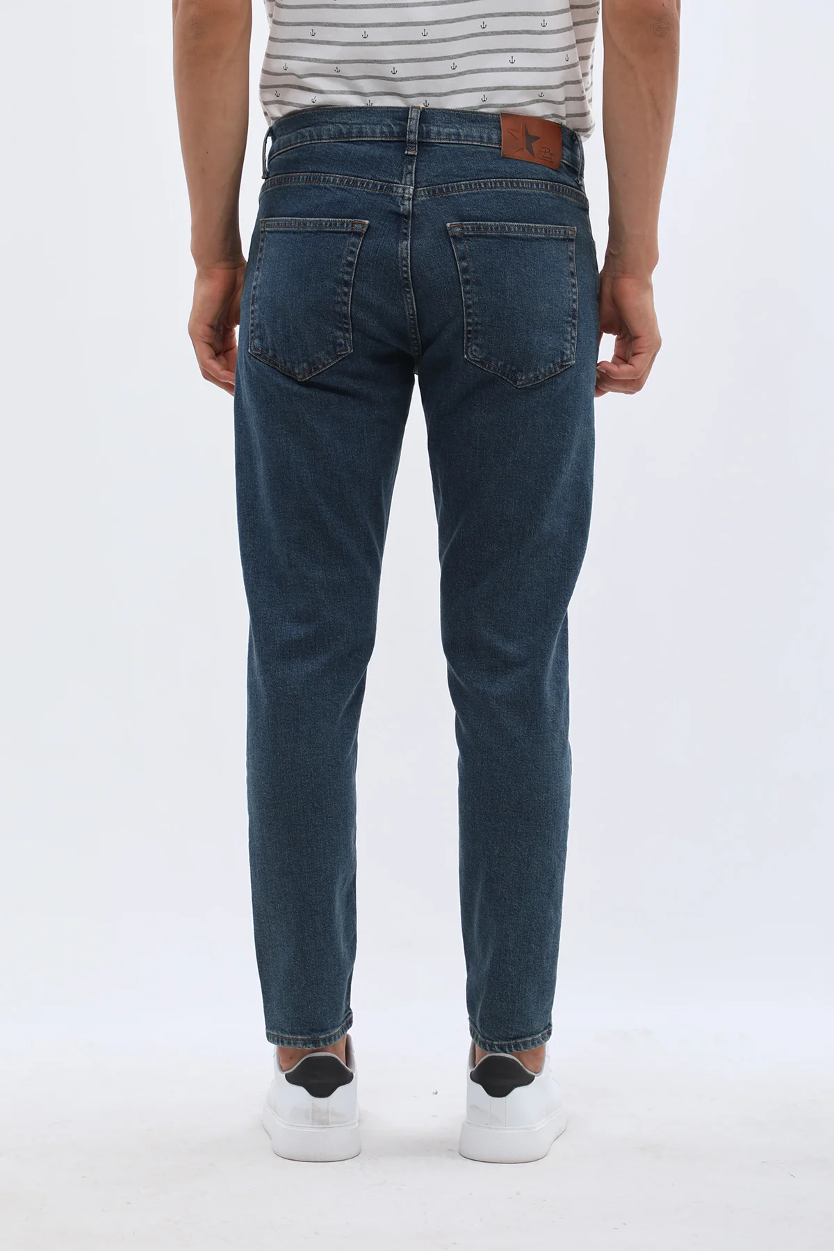 جينز Boyfriend Slim Fit من JEANSPRO - لون كحلي عتيق - Image 4