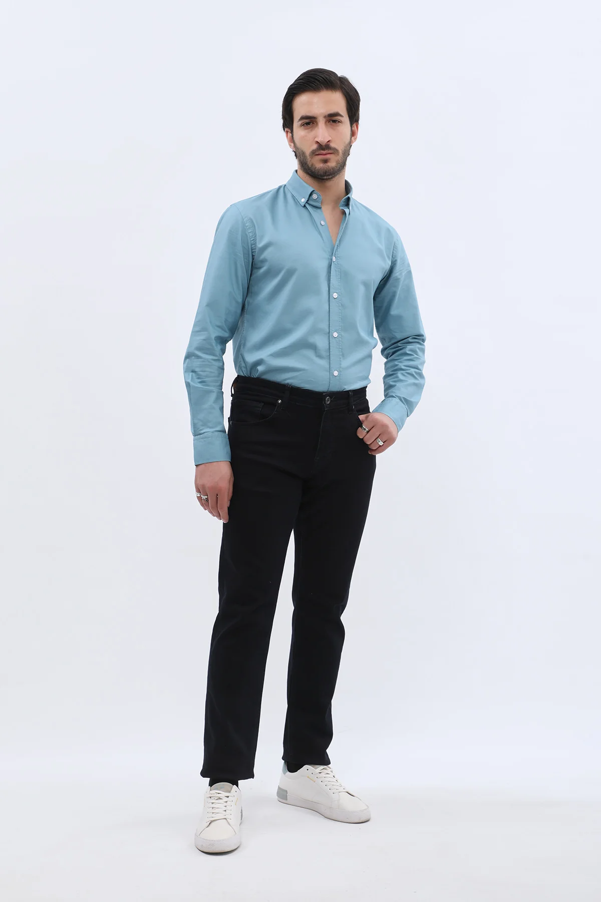 جينز Comfort Fit من JEANSPRO - لون أسود - Image 2