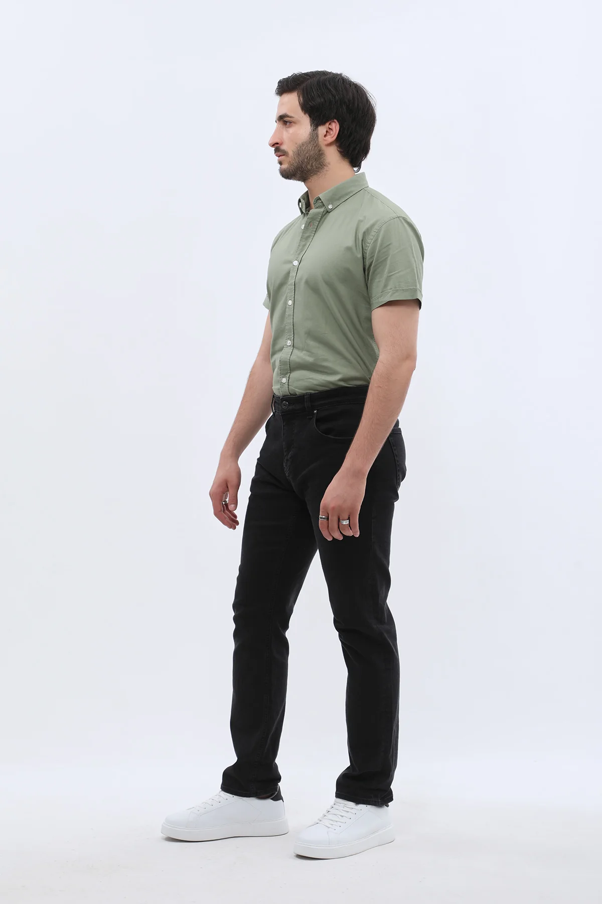 جينز Comfort Fit من JEANSPRO - لون أسود داكن - Image 2