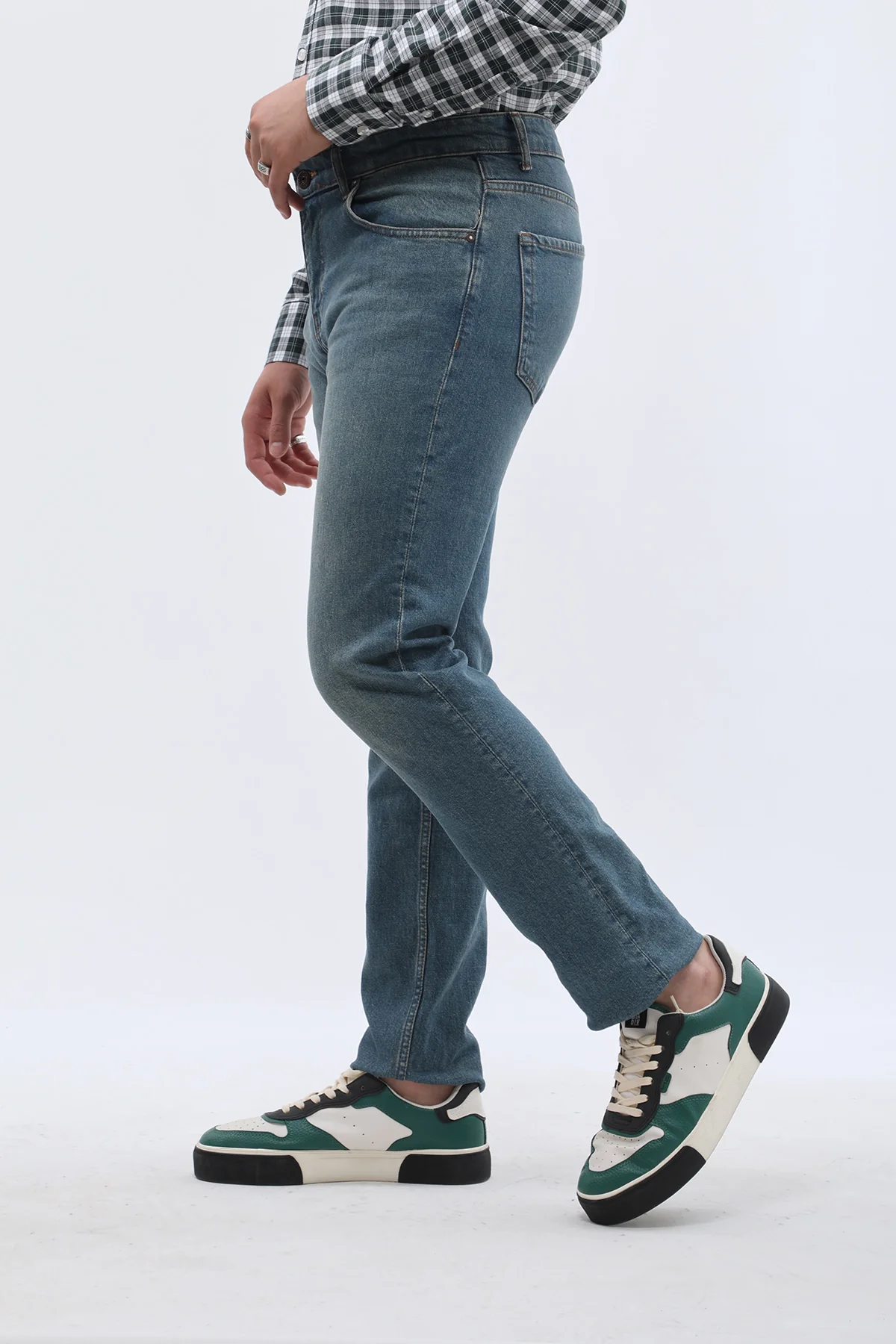 جينز Comfort Fit من JEANSPRO - لون أزرق عتيق
