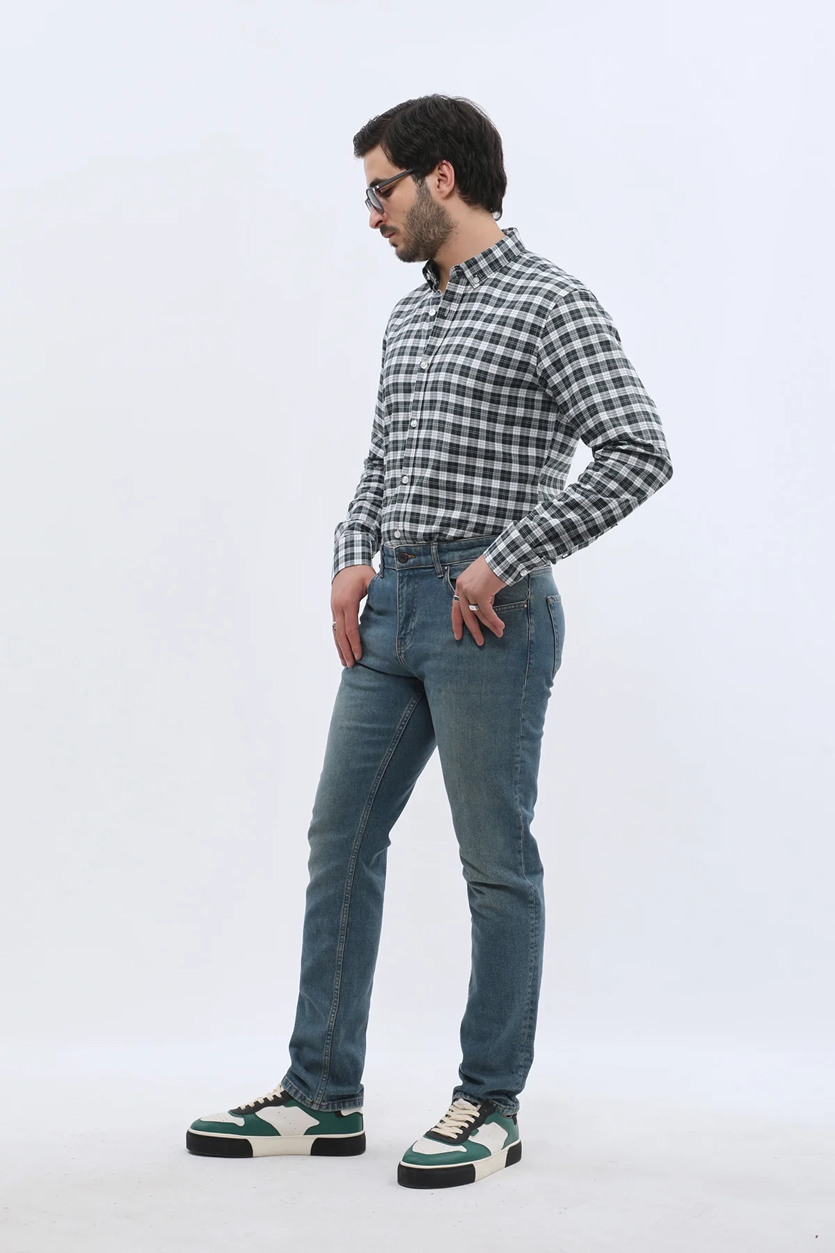 جينز Comfort Fit من JEANSPRO - لون أزرق عتيق - Image 2