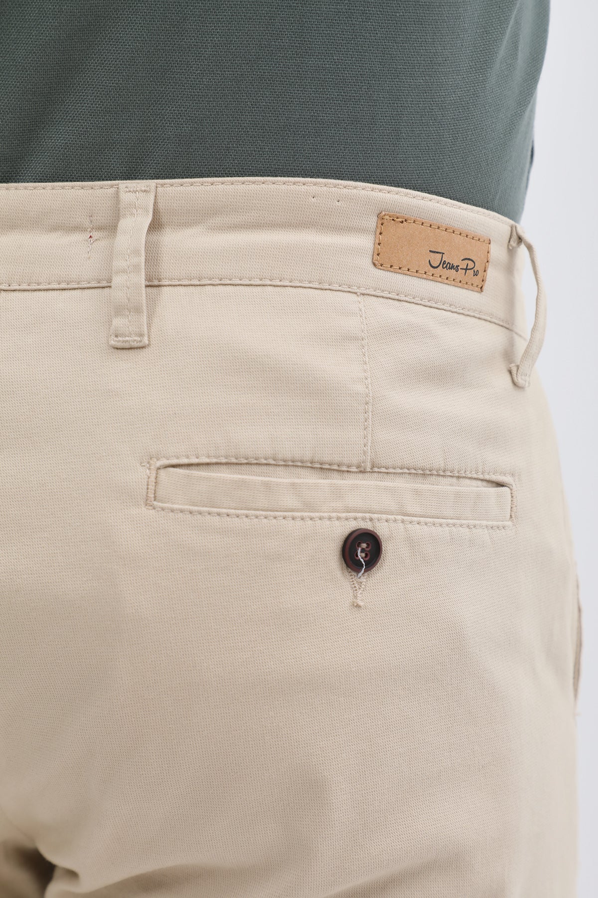 بنطلون كتان Slim Fit من JEANSPRO - لون بيج - Image 5