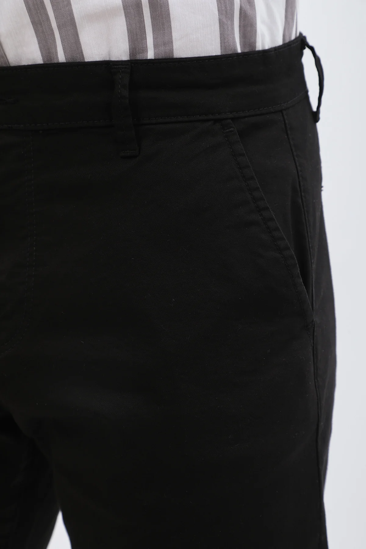بنطلون كتان Slim Fit من JEANSPRO - لون أسود - Image 4