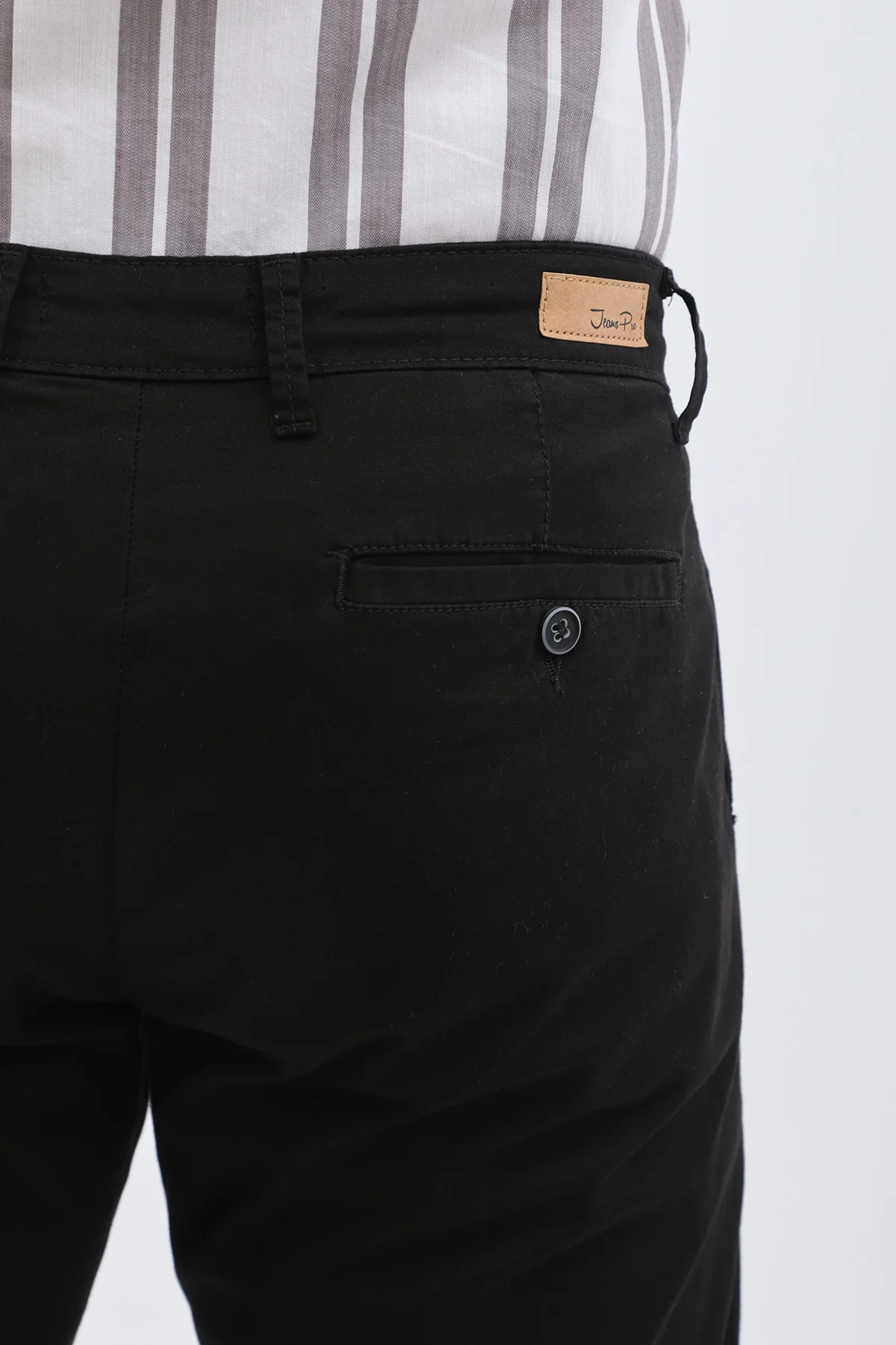 بنطلون كتان Slim Fit من JEANSPRO - لون أسود - Image 5