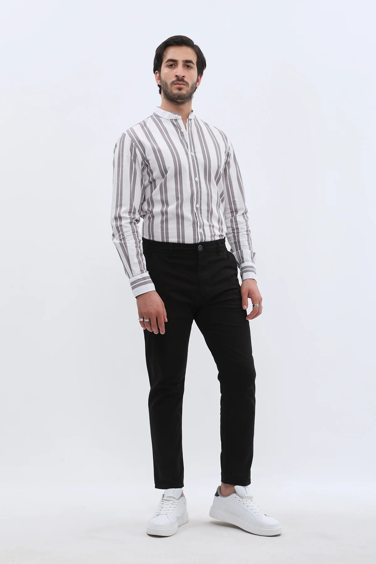 بنطلون كتان Slim Fit من JEANSPRO - لون أسود - Image 6