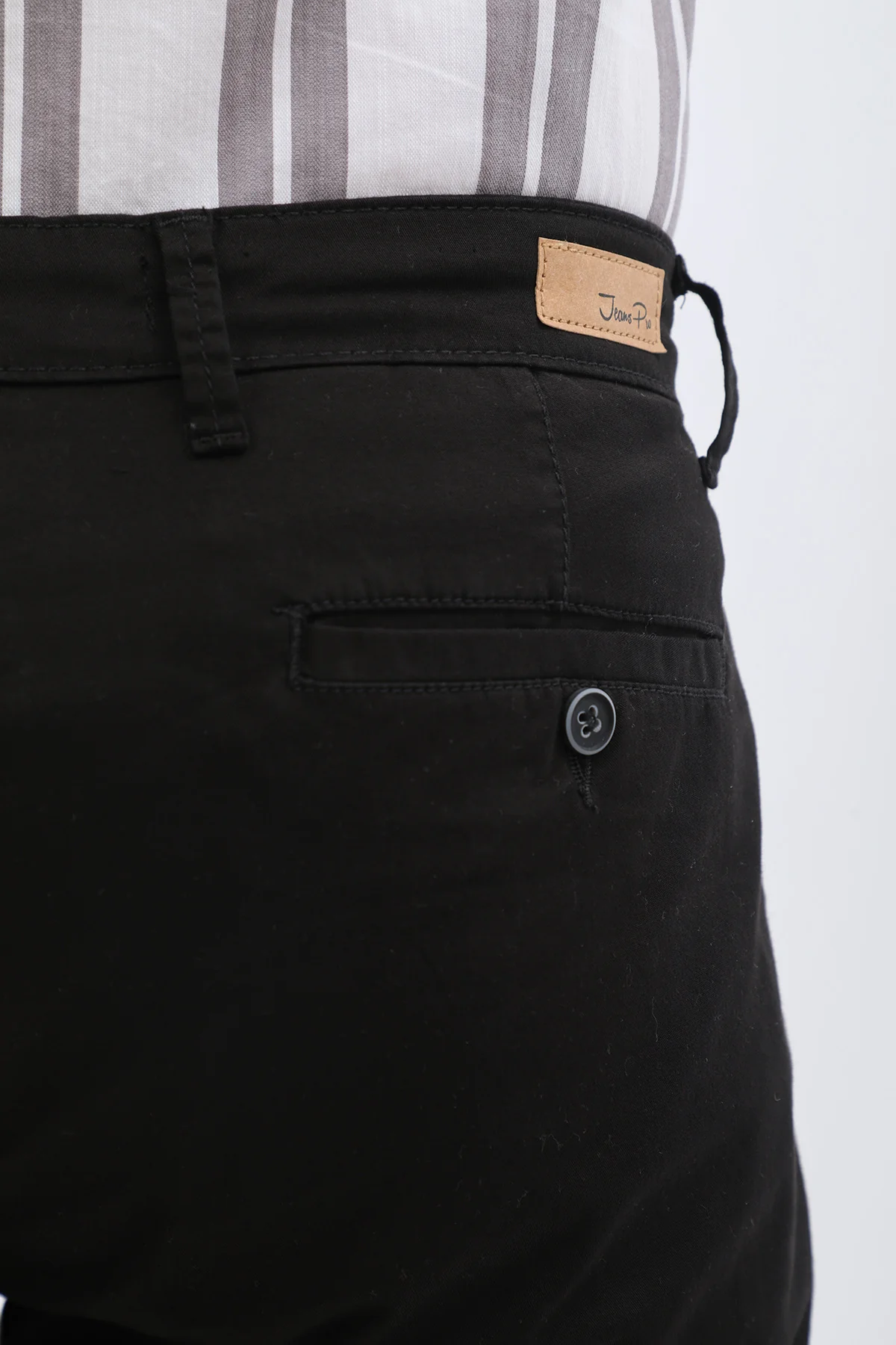 بنطلون كتان Slim Fit من JEANSPRO - لون أسود - Image 8