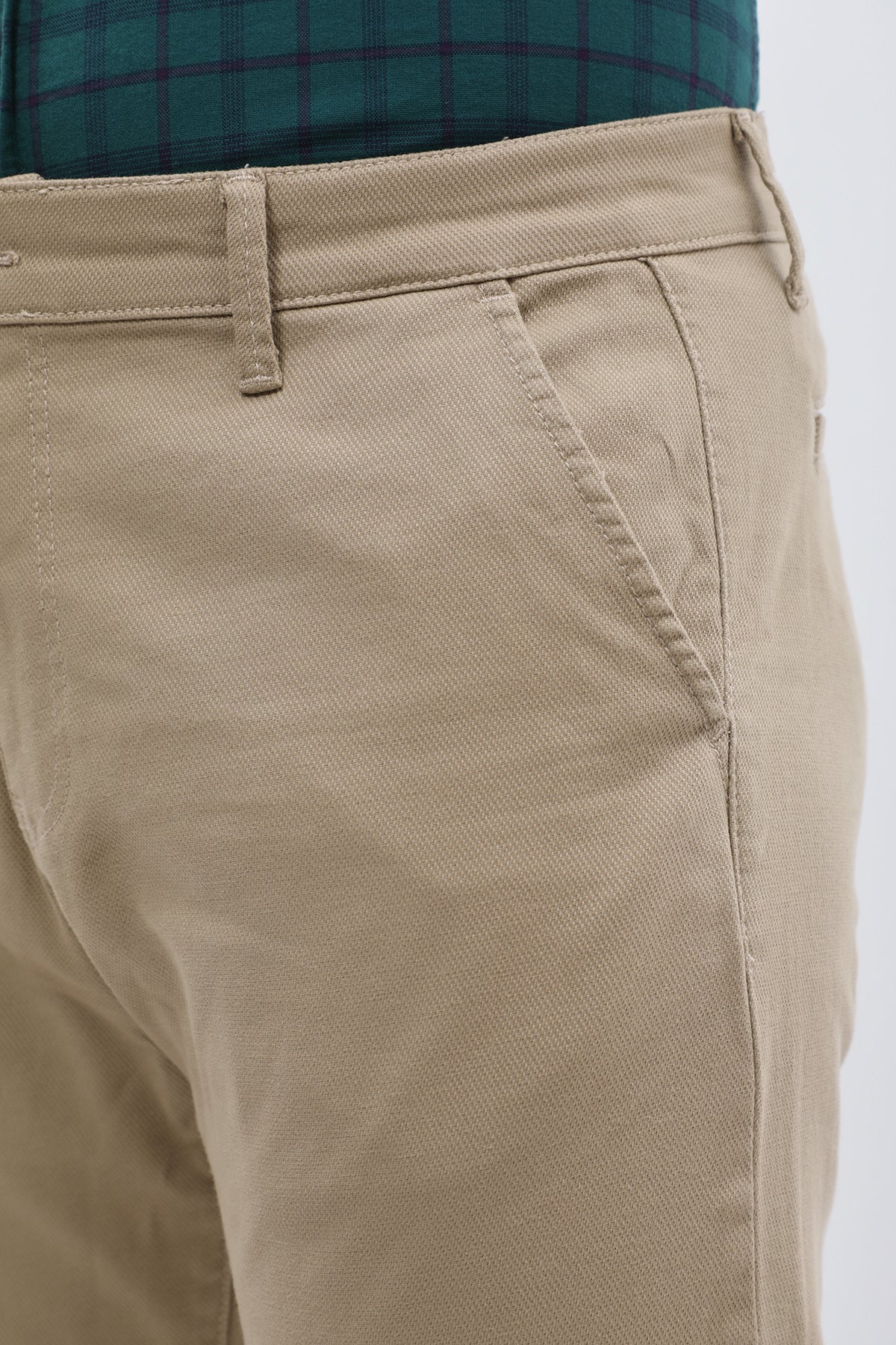 بنطلون كتان Slim Fit من JEANSPRO - لون خردلي - Image 4