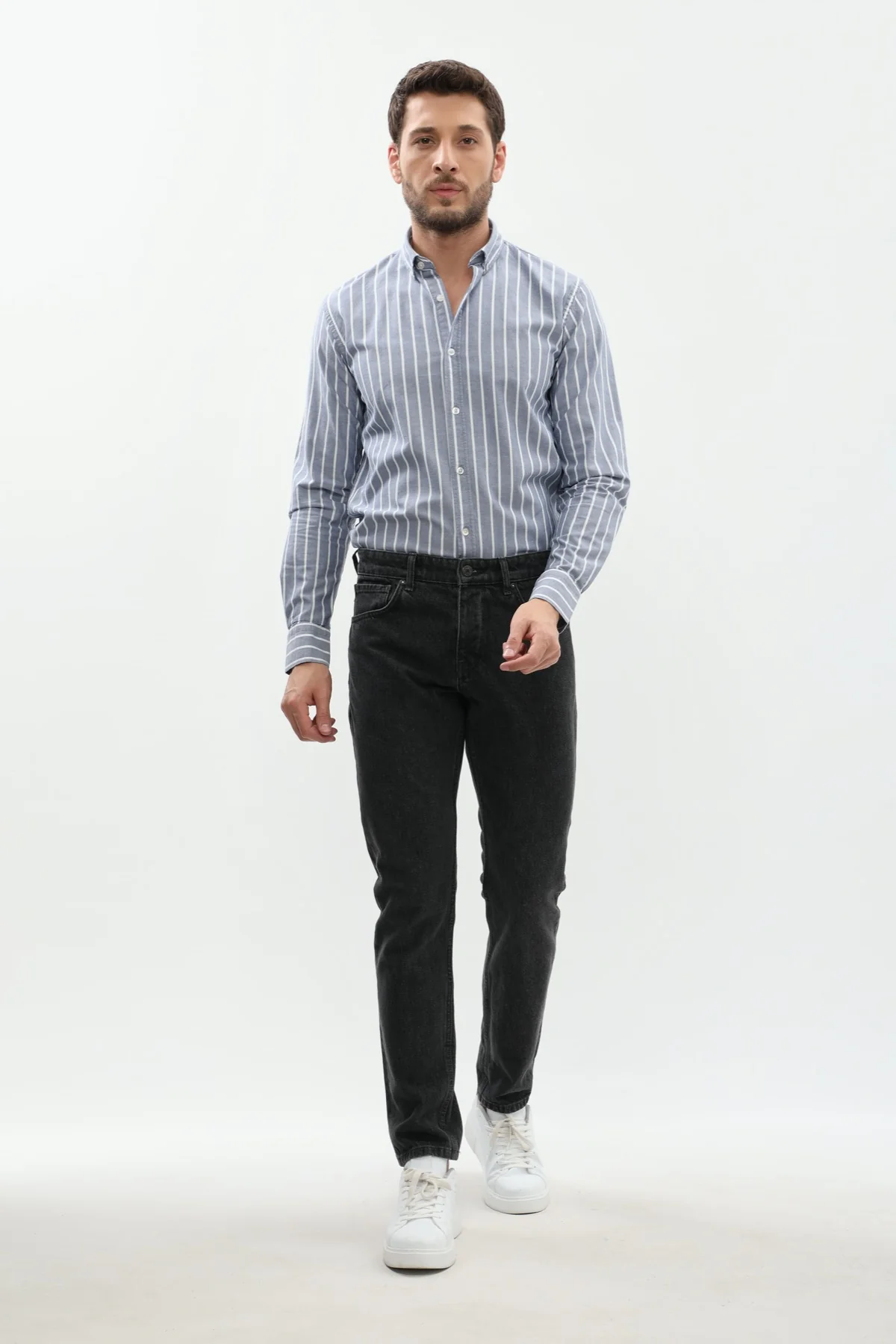 جينز Slim Fit من JEANSPRO - لون أسود - Image 2