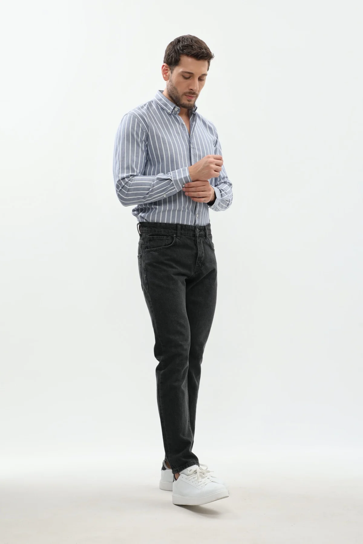 جينز Slim Fit من JEANSPRO - لون أسود - Image 3