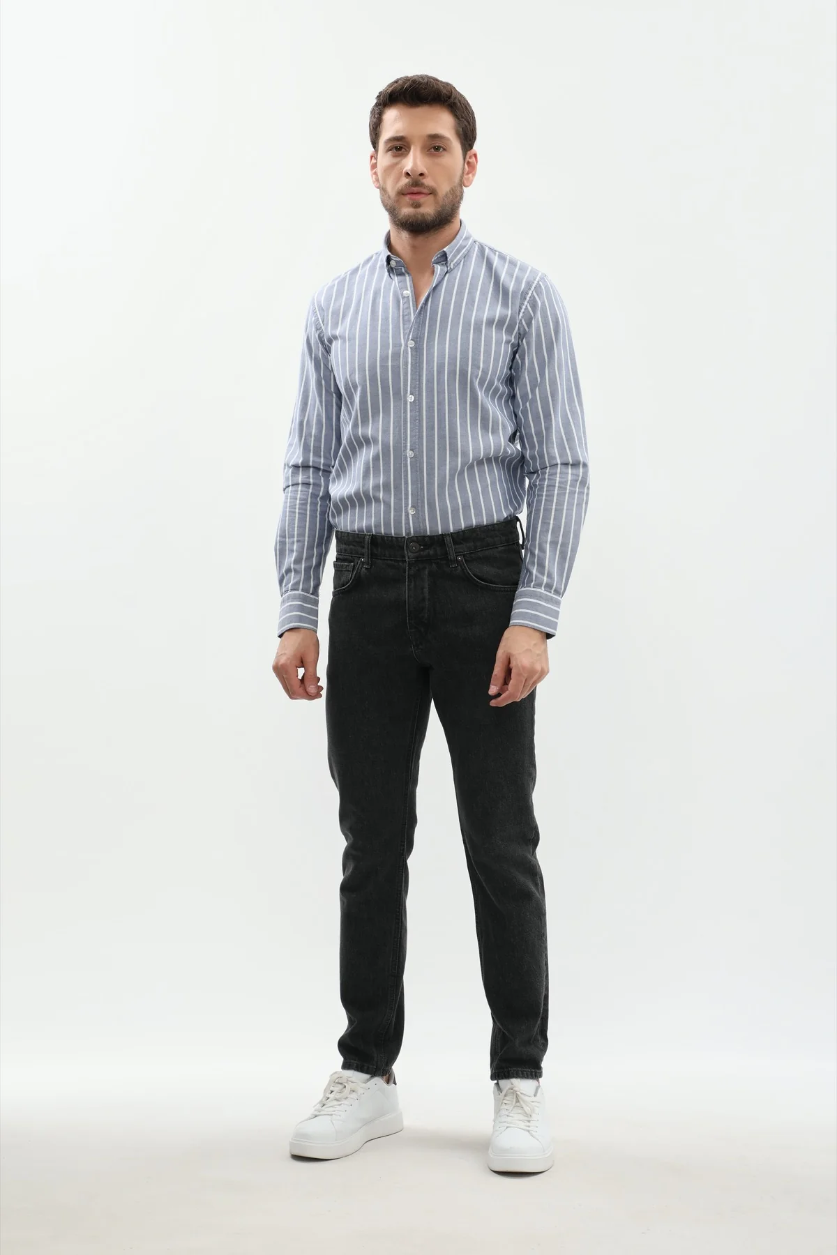 جينز Slim Fit من JEANSPRO - لون أسود - Image 5