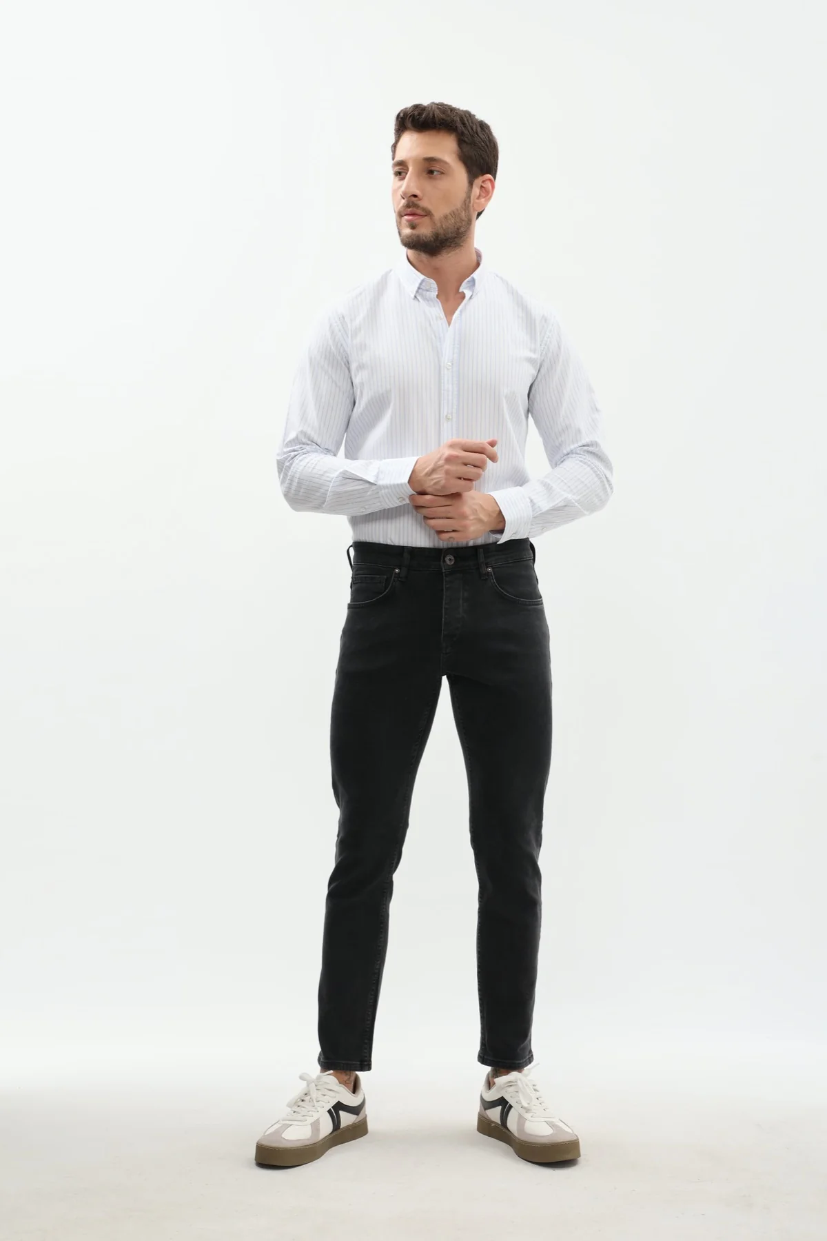 جينز Slim Fit من JEANSPRO - لون أسود - Image 4
