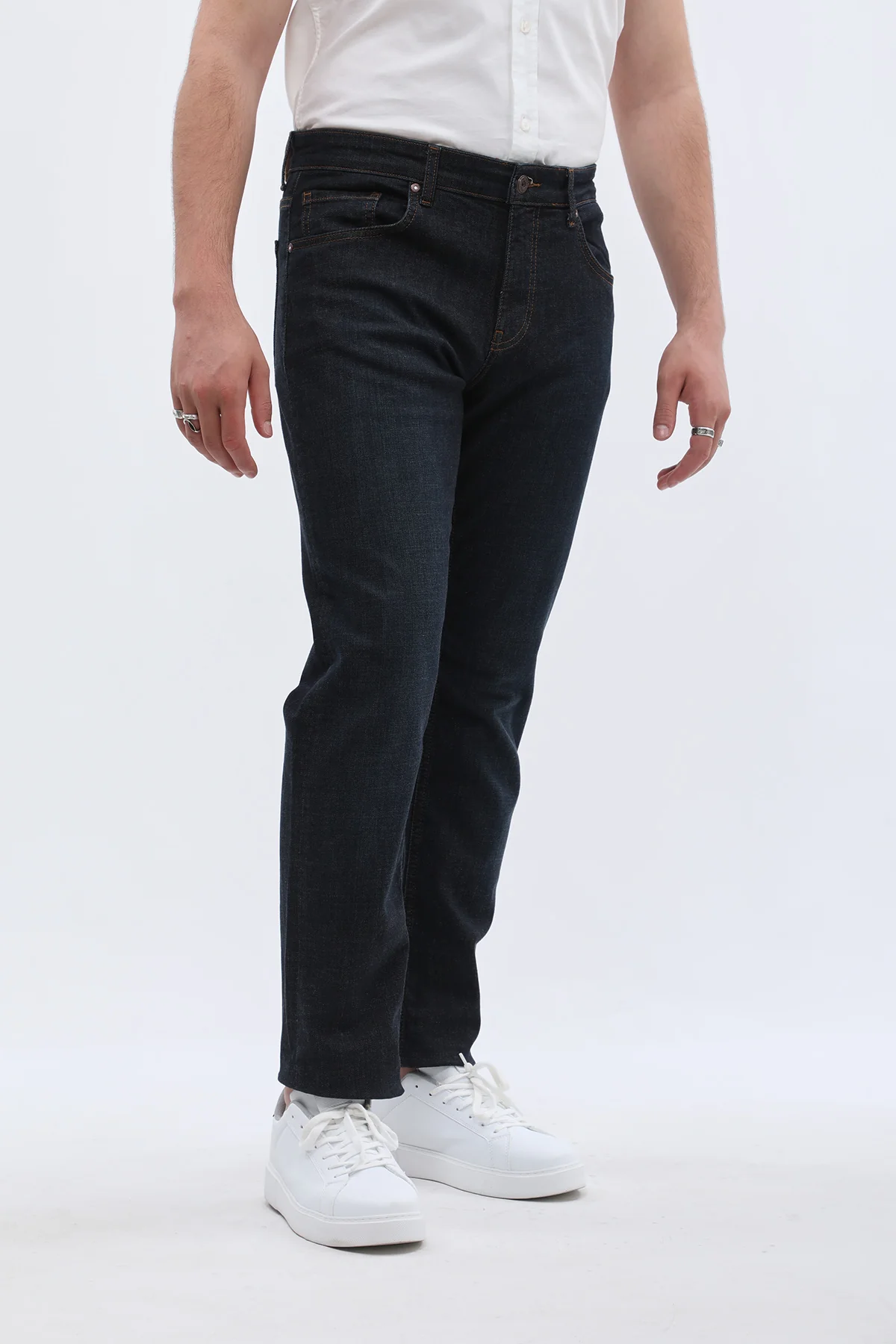 جينز Comfort Fit من JEANSPRO - لون كحلي داكن