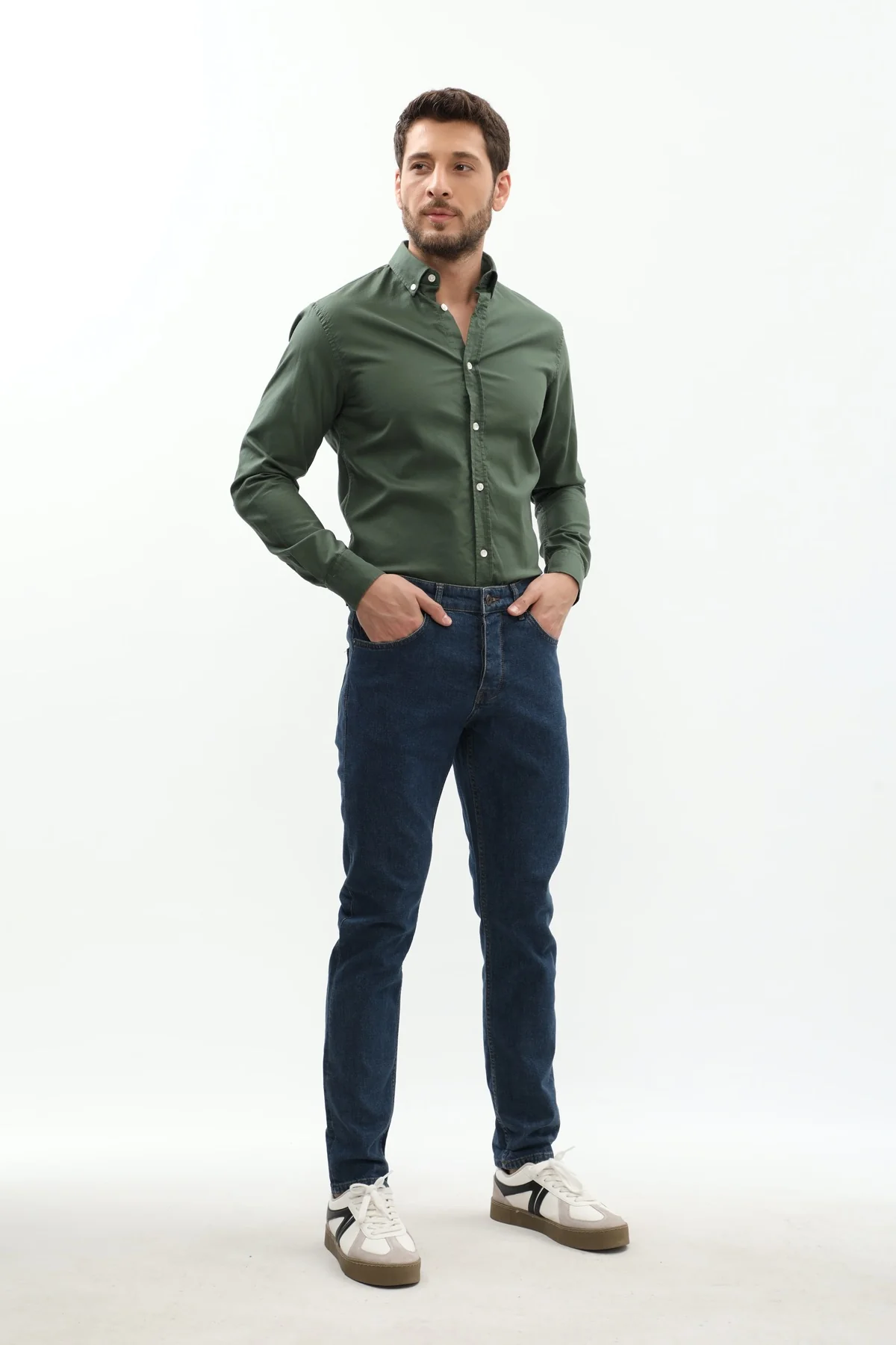 جينز Slim Fit من JEANSPRO - لون أزرق غامق - Image 3