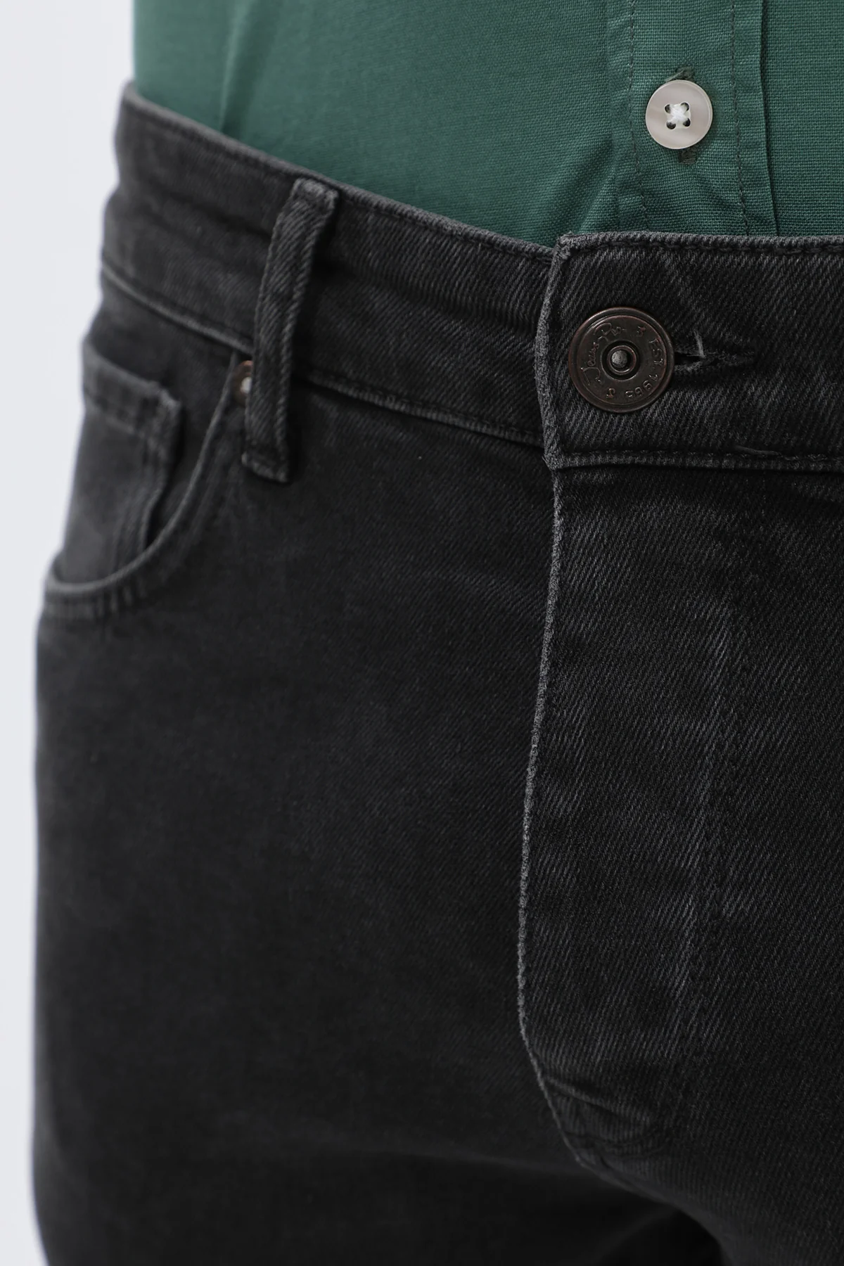 جينز Slim Fit من JEANSPRO - لون رمادي غامق - Image 3