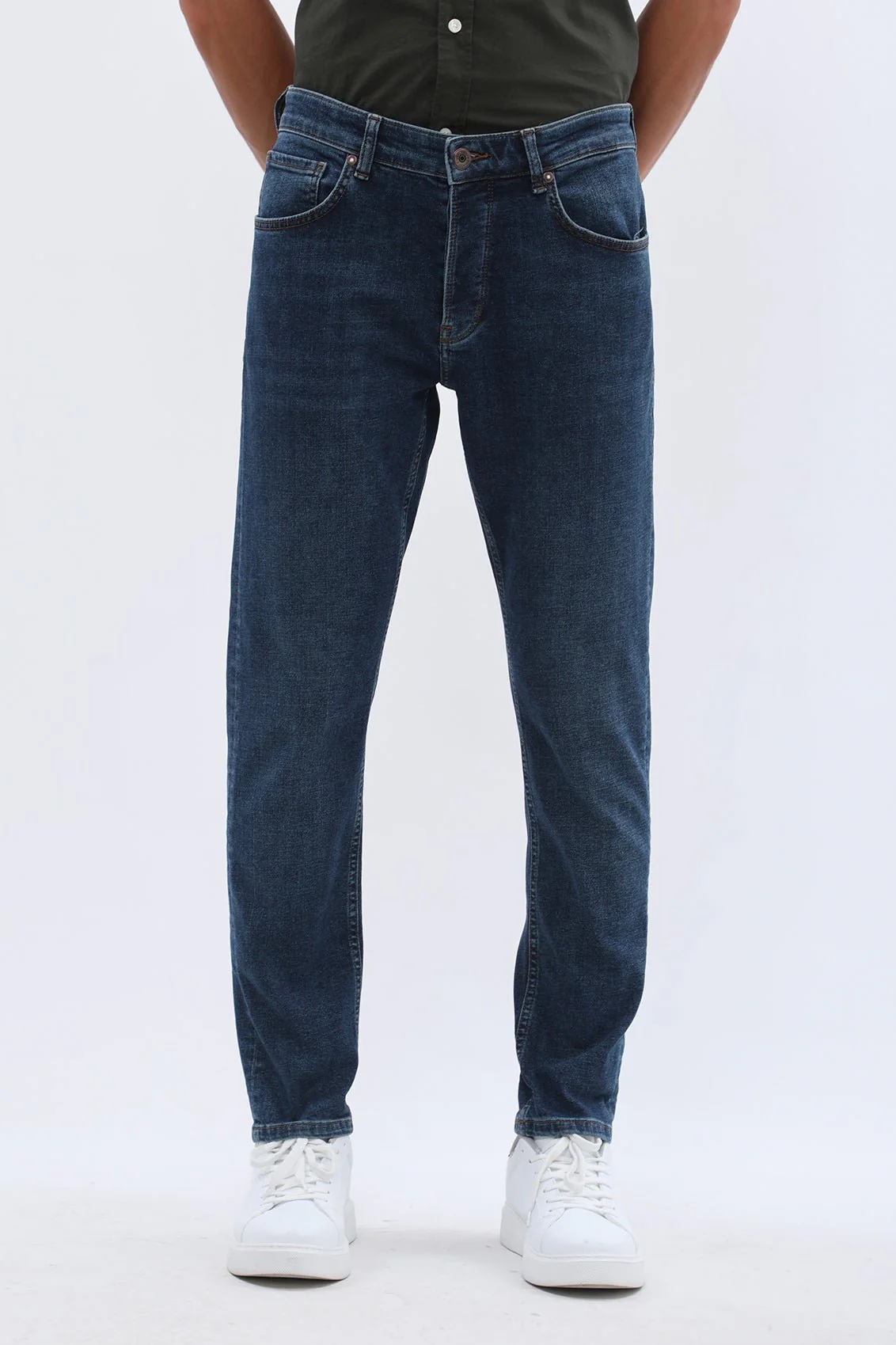 جينز Slim Fit من JEANSPRO - لون أزرق نيلي كلاسيكي - Image 3
