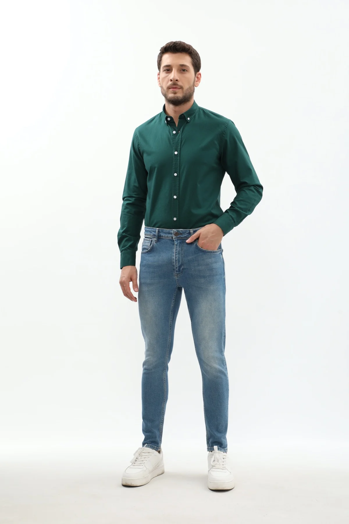 جينز Slim Fit من JEANSPRO - لون أزرق فاتح باهت - Image 2