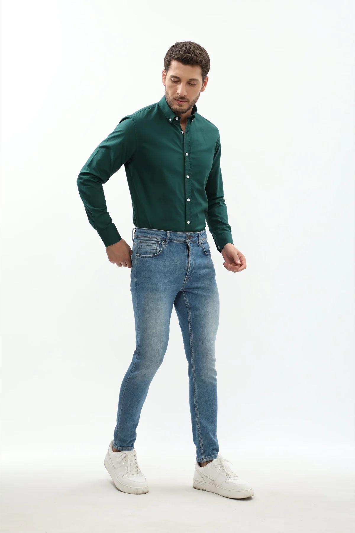 جينز Slim Fit من JEANSPRO - لون أزرق فاتح باهت - Image 4