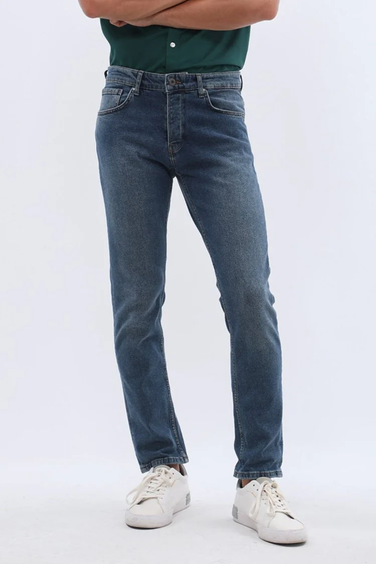 جينز Slim Fit من JEANSPRO - لون أزرق باهت