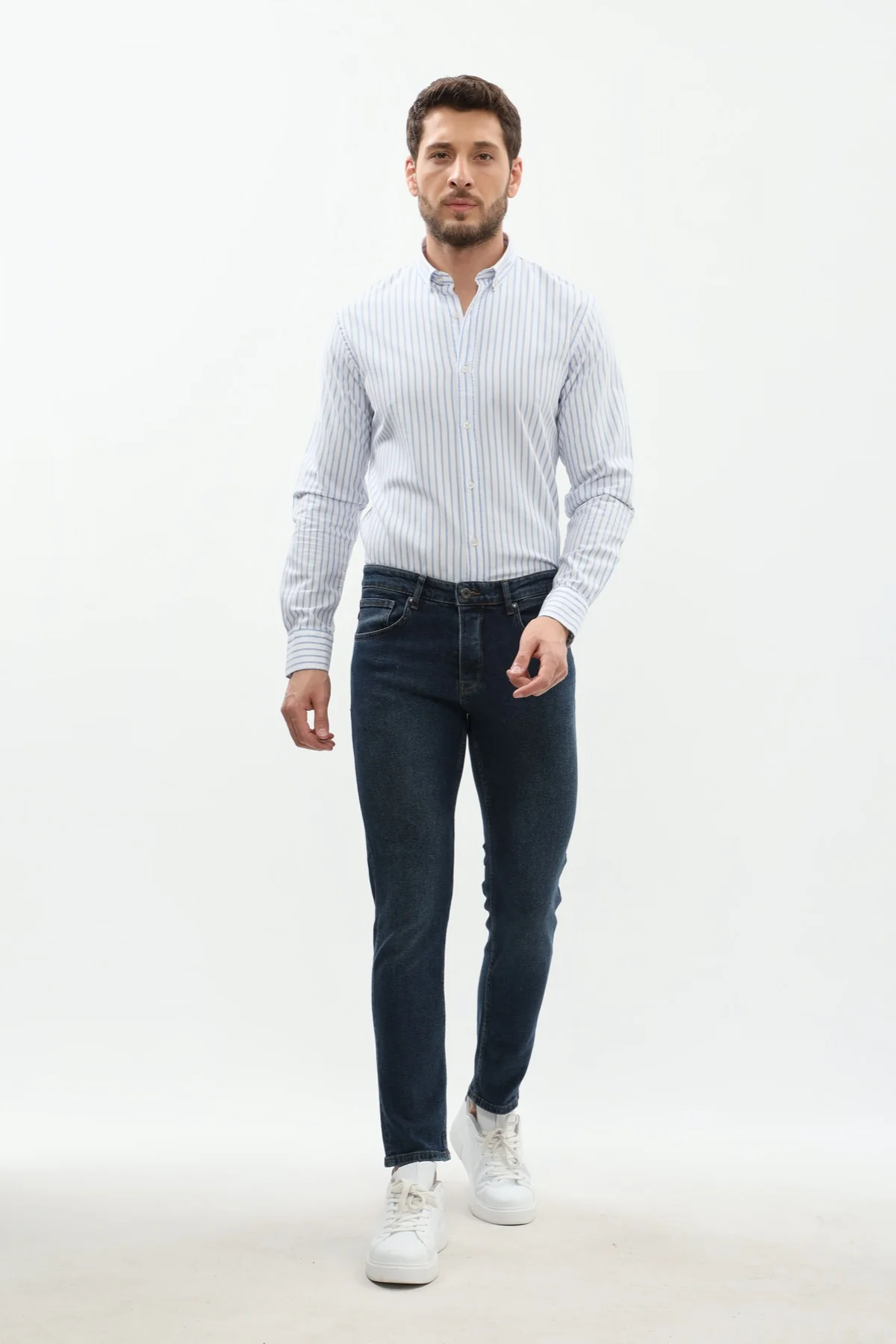 جينز Slim Fit من JEANSPRO - لون كحلي باهت - Image 3