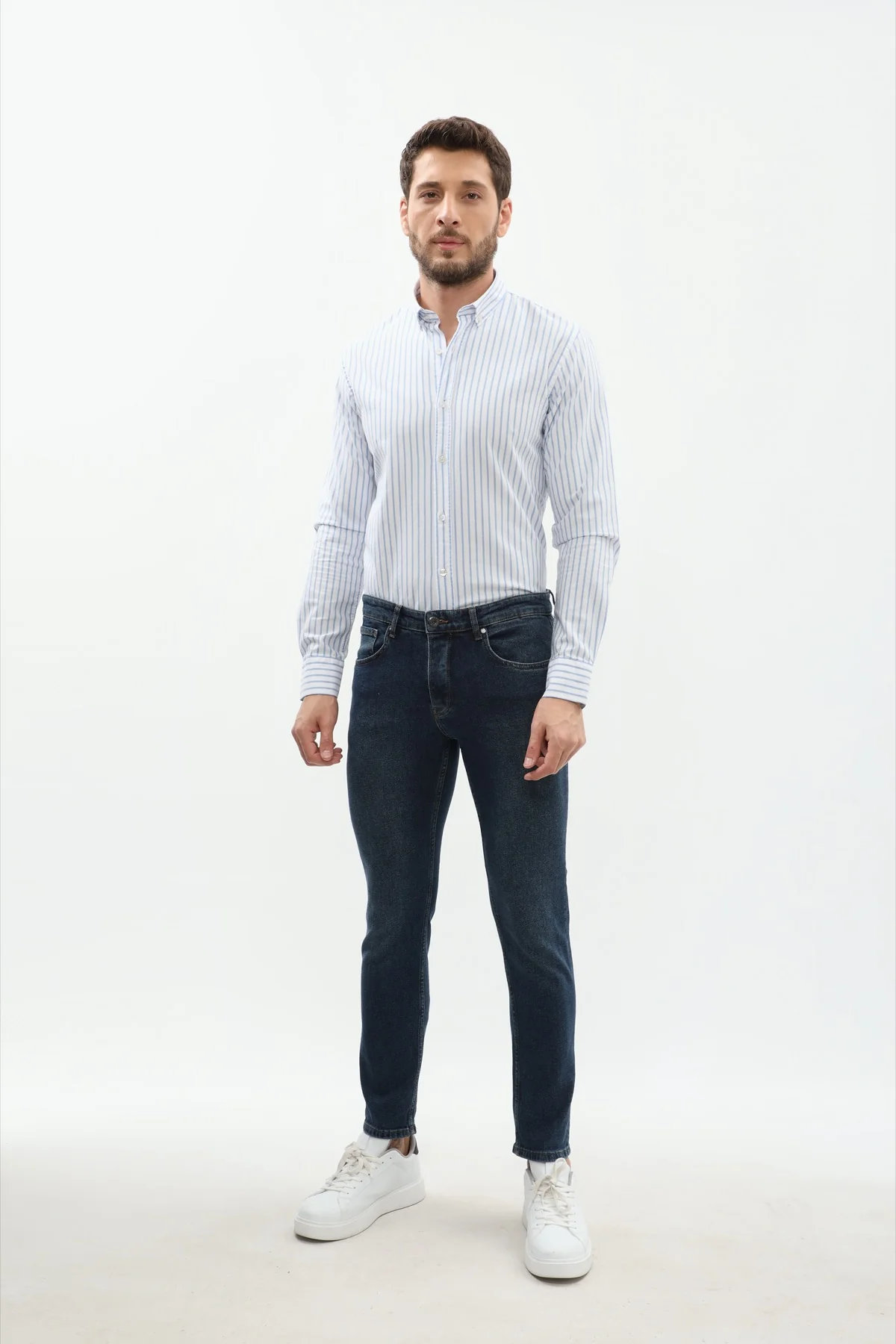 جينز Slim Fit من JEANSPRO - لون كحلي باهت - Image 5