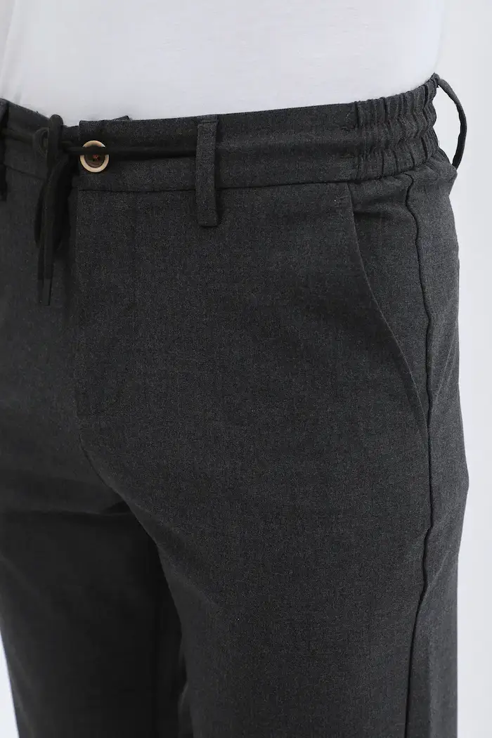 بنطلون جوجر مرن من JEANSPRO - لون رمادي غامق