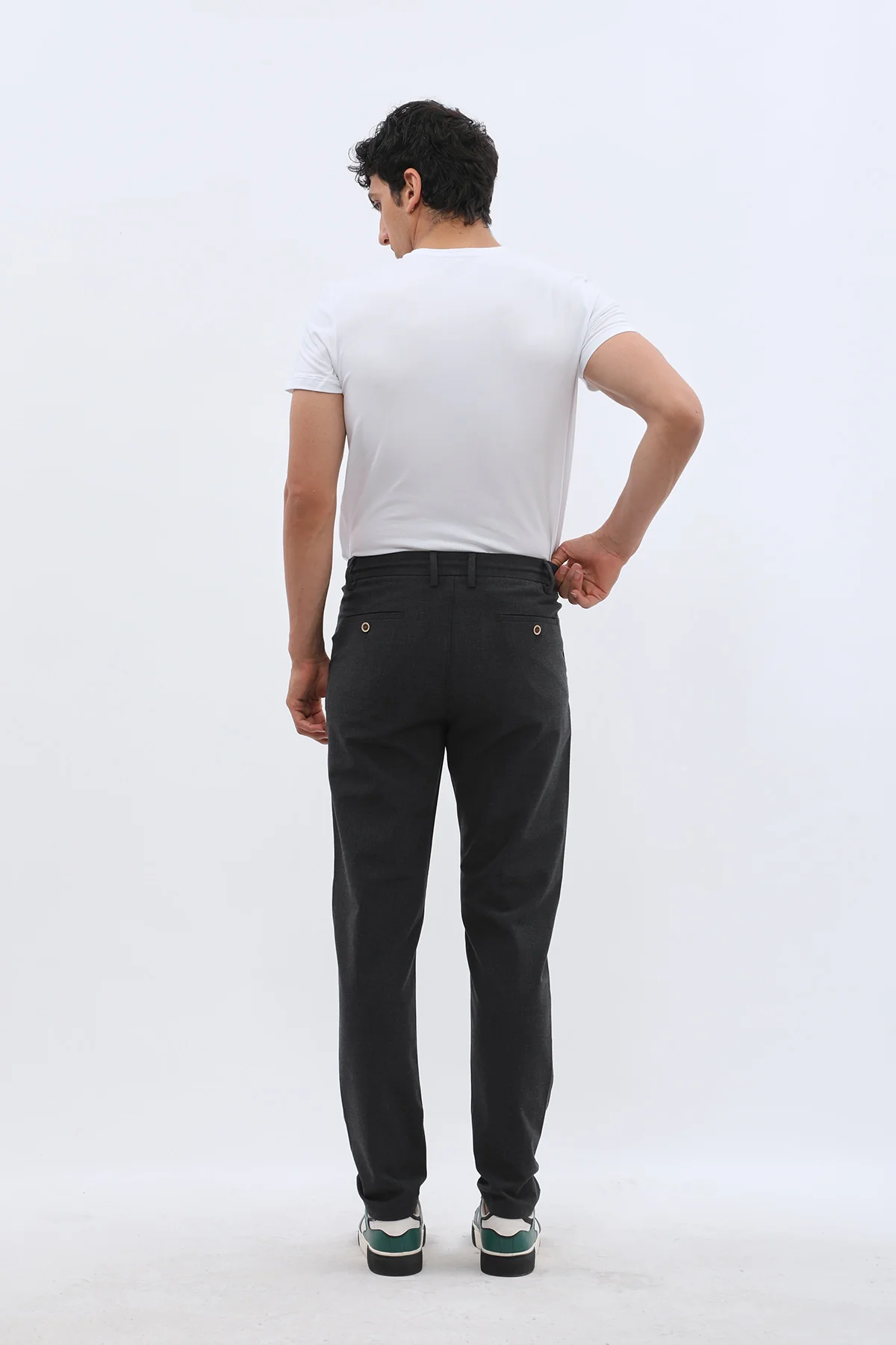 بنطلون جوجر مرن من JEANSPRO - لون رمادي غامق - Image 6