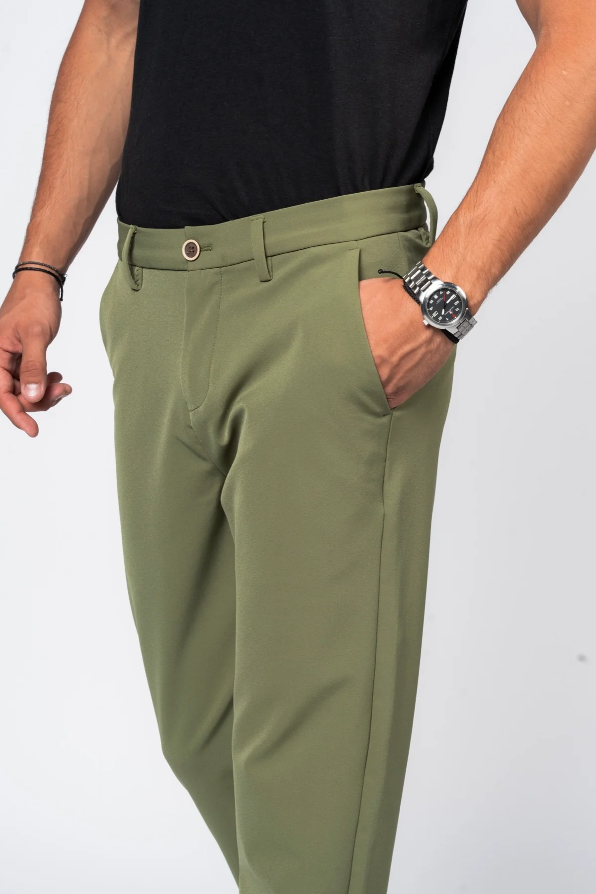 بنطلون تِكنيكال عملي ومريح من JEANSPRO - لون أخضر - Image 4