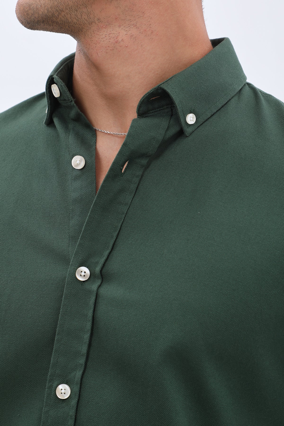 قميص باسكت بقبة بأزرار من SHIRTSPRO - لون أخضر