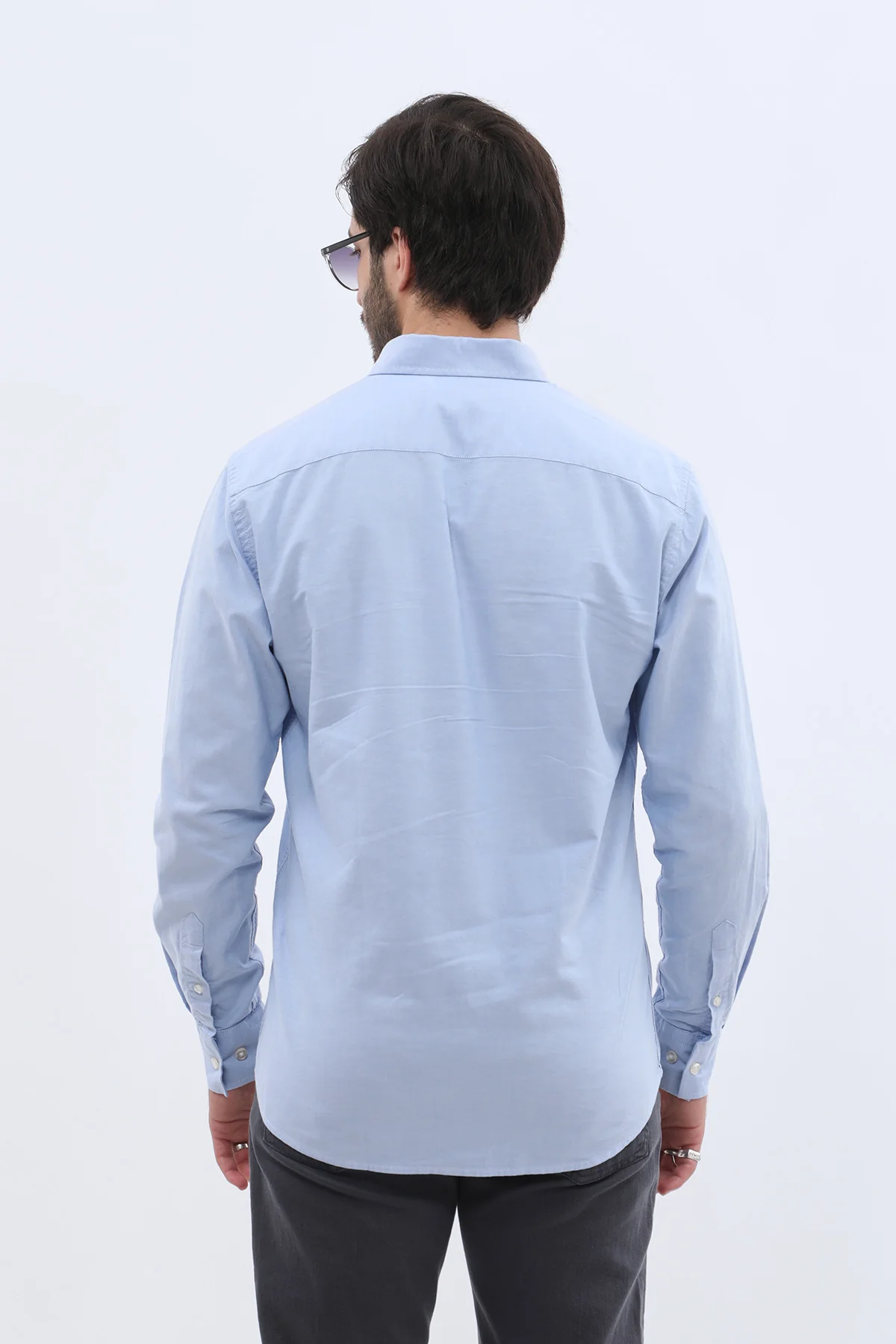 قميص أكسفورد بقبة بأزرار من SHIRTSPRO - لون أزرق - Image 3