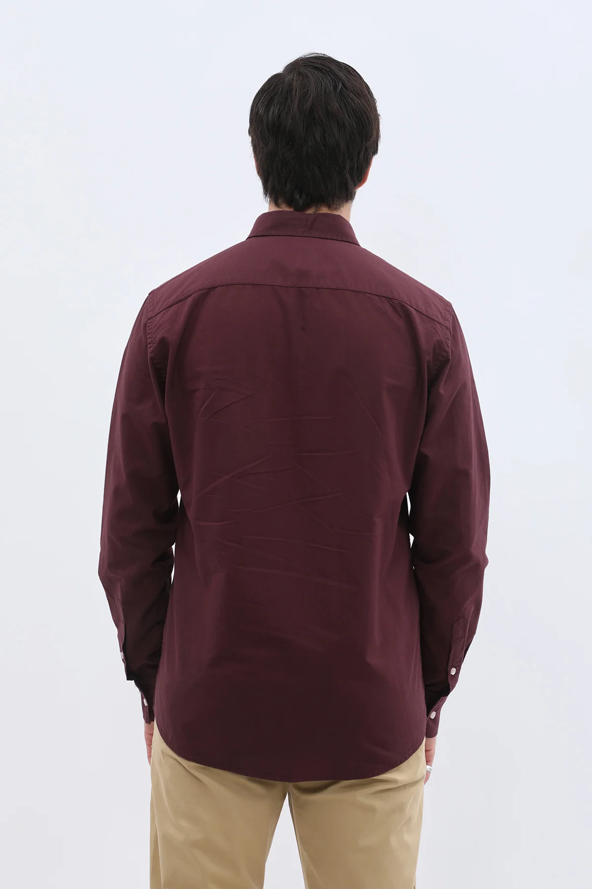 قميص أكسفورد بقبة بأزرار من SHIRTSPRO - لون أرجواني داكن - Image 4