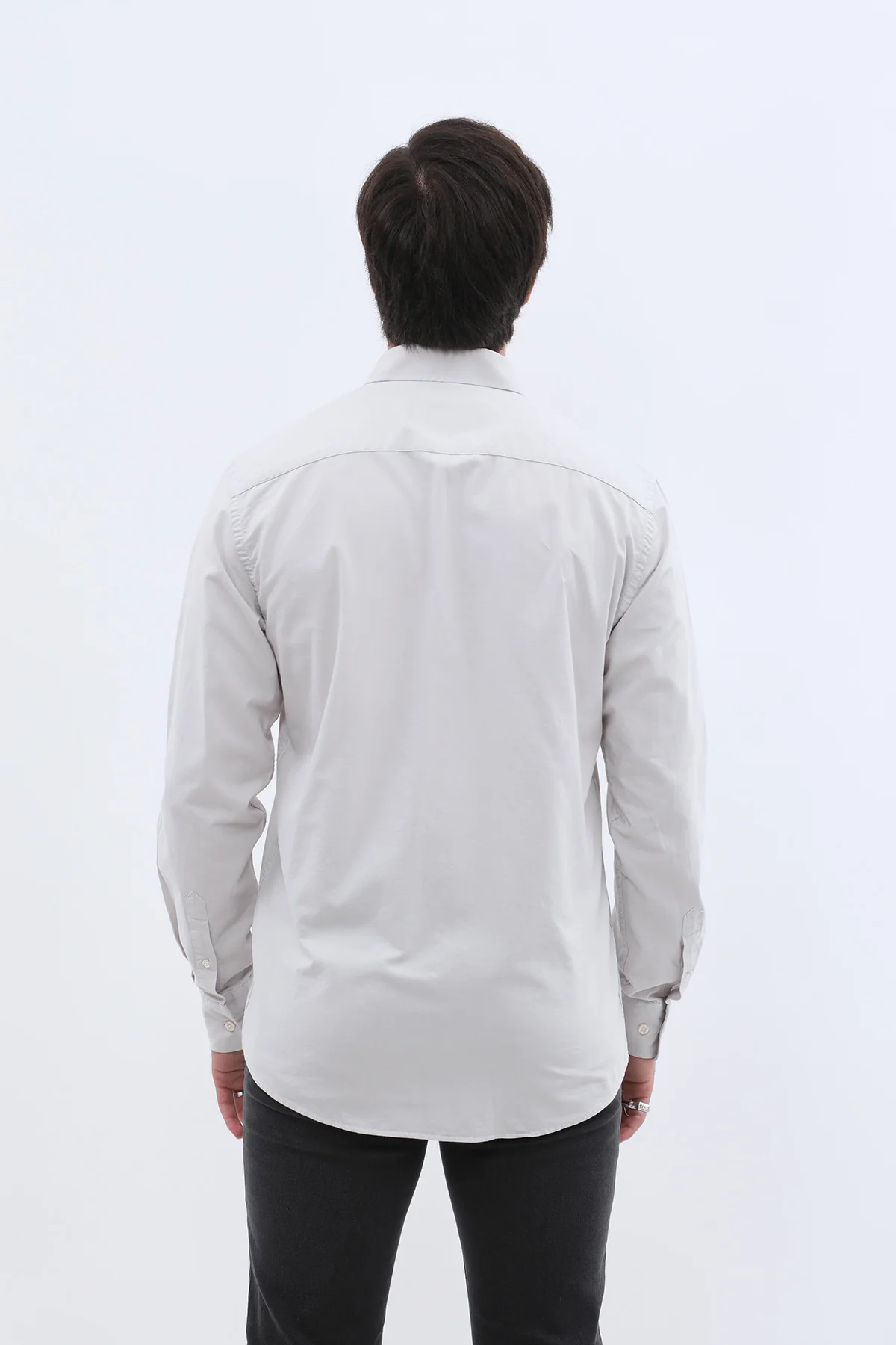 قميص أكسفورد بقبة بأزرار من SHIRTSPRO - لون رمادي - Image 4