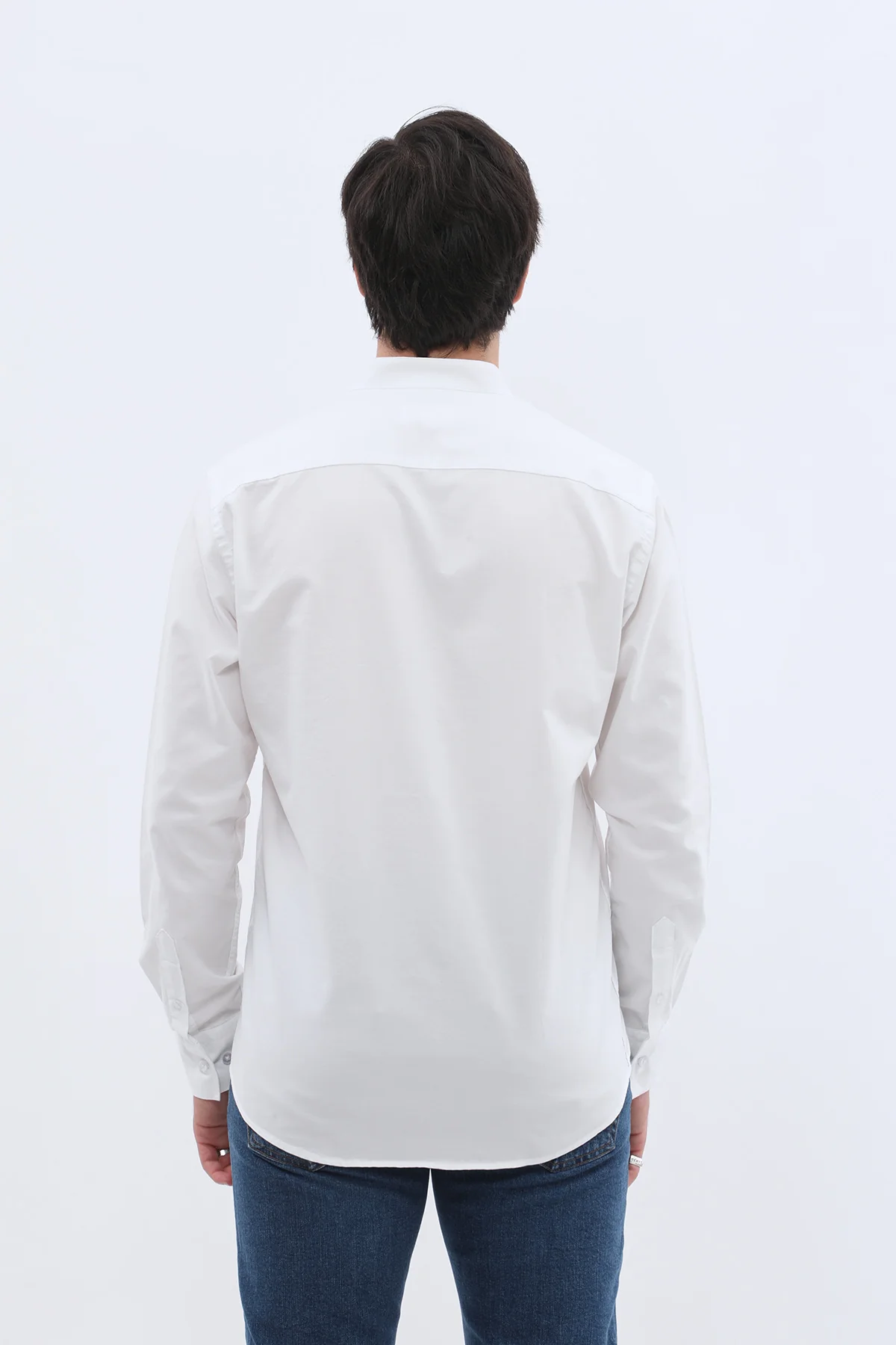 قميص أكسفورد بقبة ماندارين من SHIRTSPRO - لون أبيض

 - Image 5