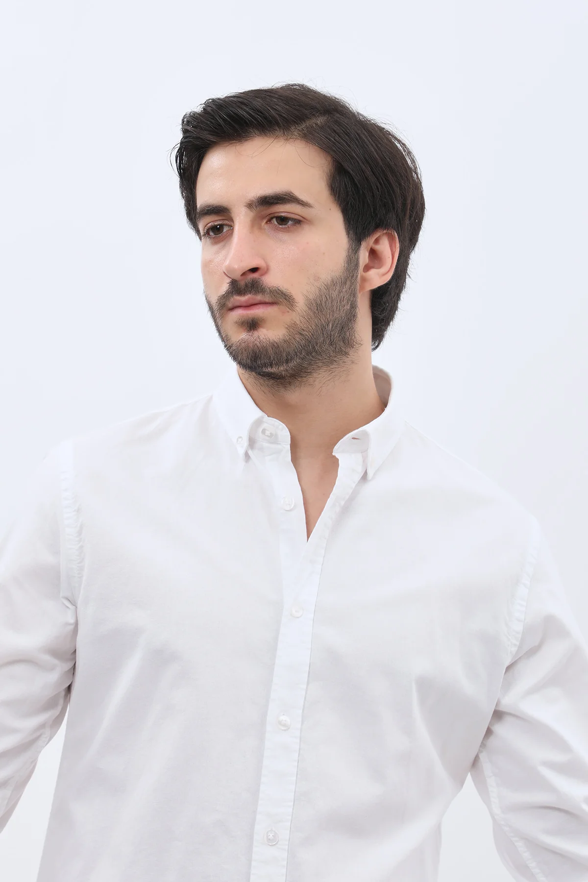 قميص SHIRTSPRO أكسفورد بقصّة عادية - ياقة بأزرار - أبيض - Image 3